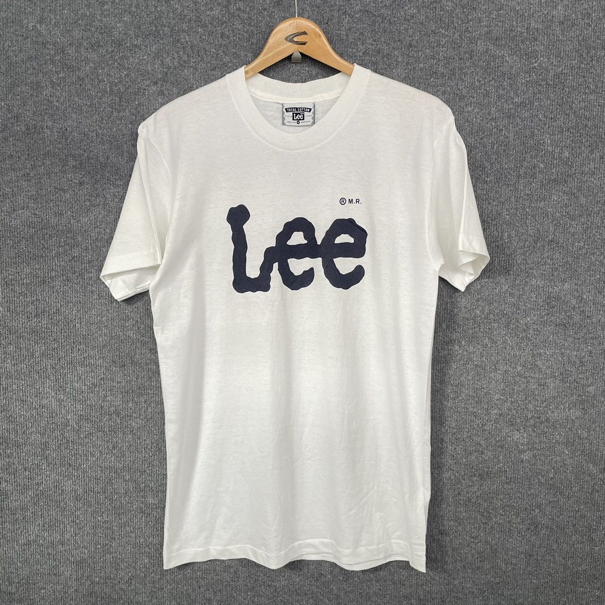 Lee × Vintage 1990s Lee OG Logo Made in USA T Shirt Size US M / EU 48-50 / 2 - 1 Thumbnail