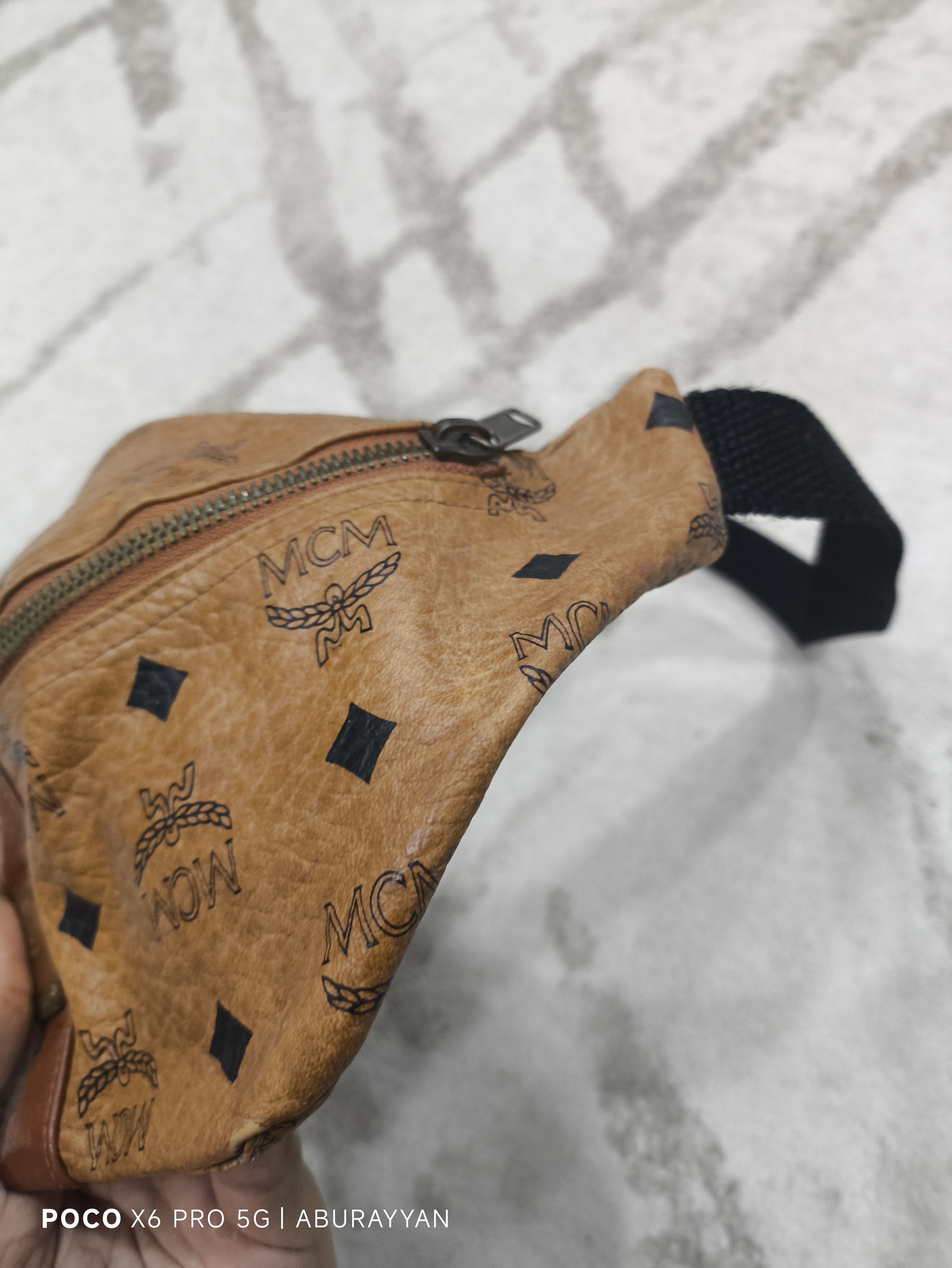 MCM MCM Waistbag Germany Vintage Brown Coated Canvas Size ONE SIZE - 6 Thumbnail