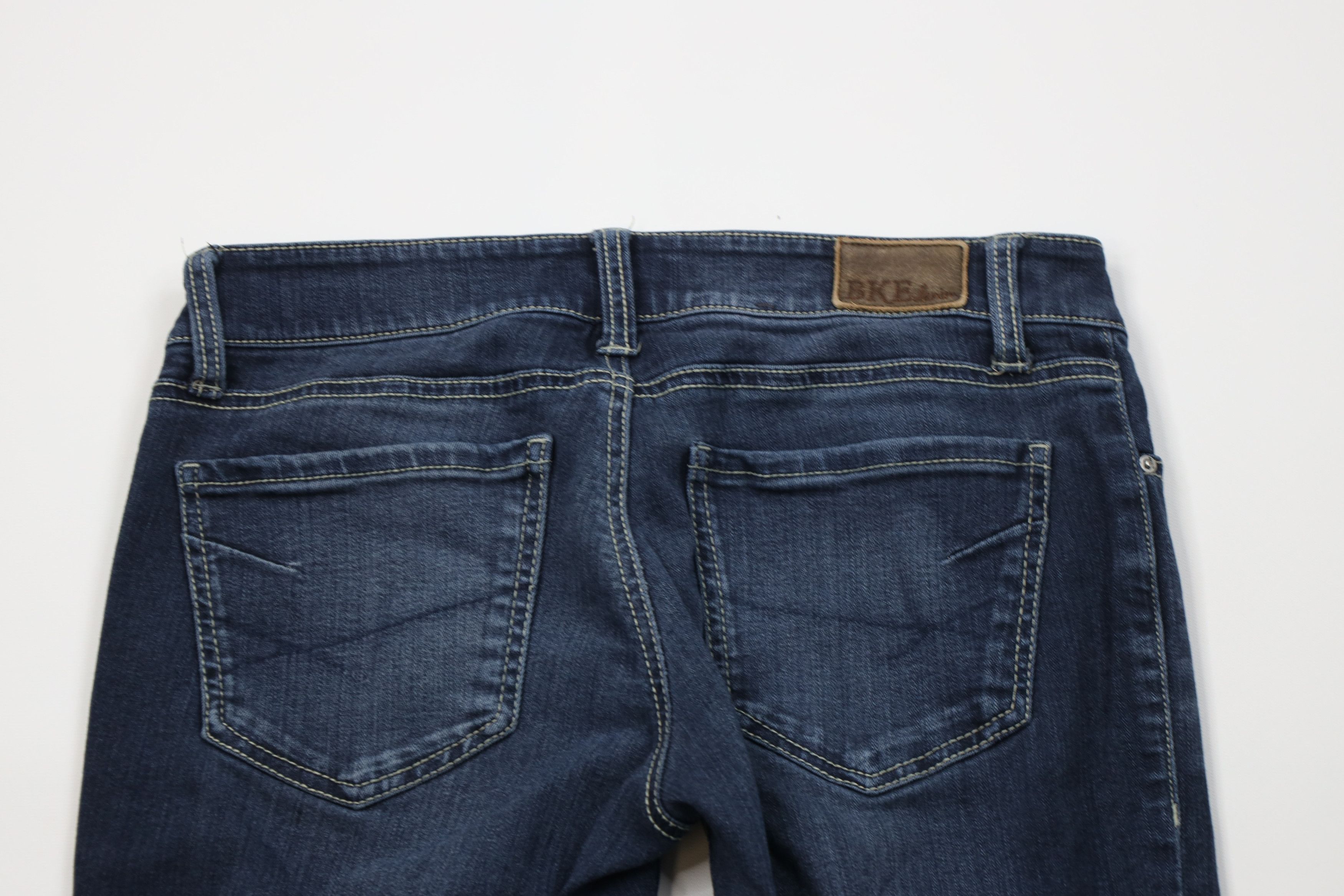 Vintage Buckle BKE Stretch Skinny Leg Denim Jeans Thick Stitch Size 26" / US 2 / IT 38 - 10 Thumbnail