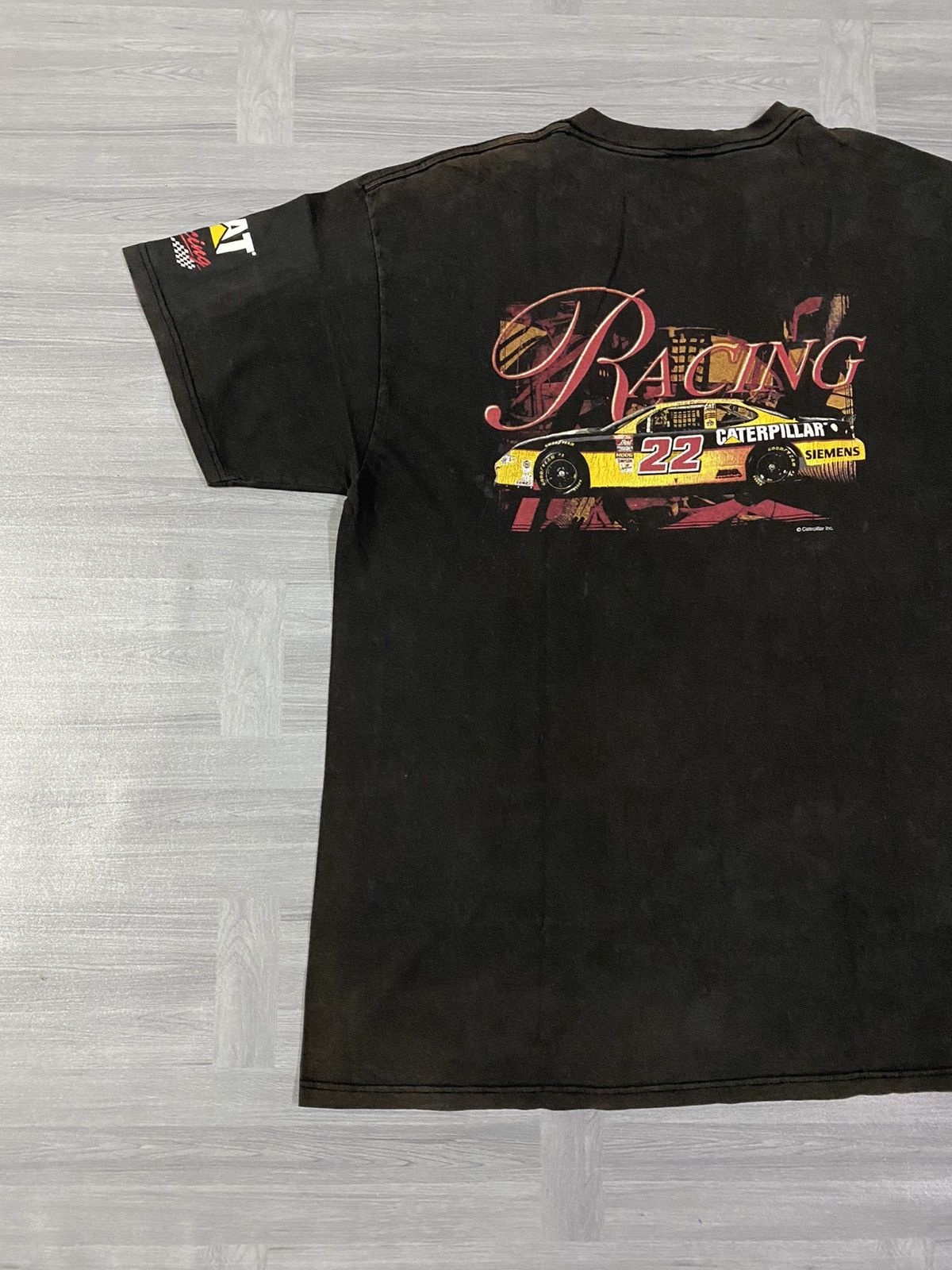 NASCAR Vintage 90s Caterpillar Racing Nascar T Shirt Size US XL / EU 56 / 4 - 19 Thumbnail
