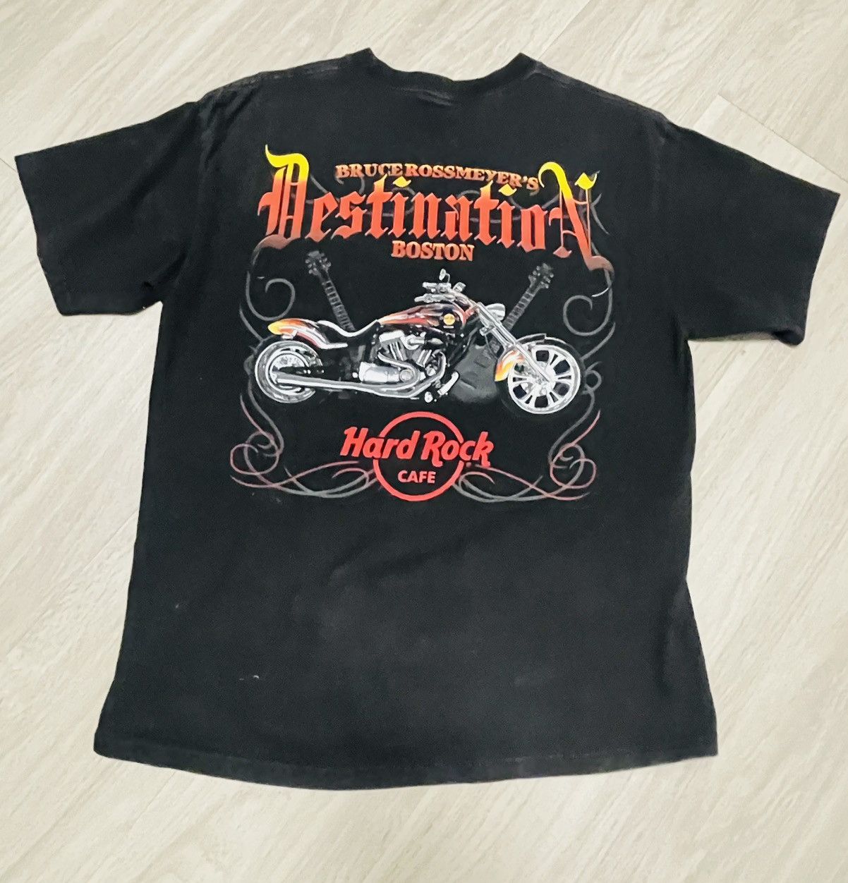 Hard Rock Cafe × Vintage Vintage HardRock Cafe Boston Motorcycle Shirt Size US M / EU 48-50 / 2 - 1 Thumbnail