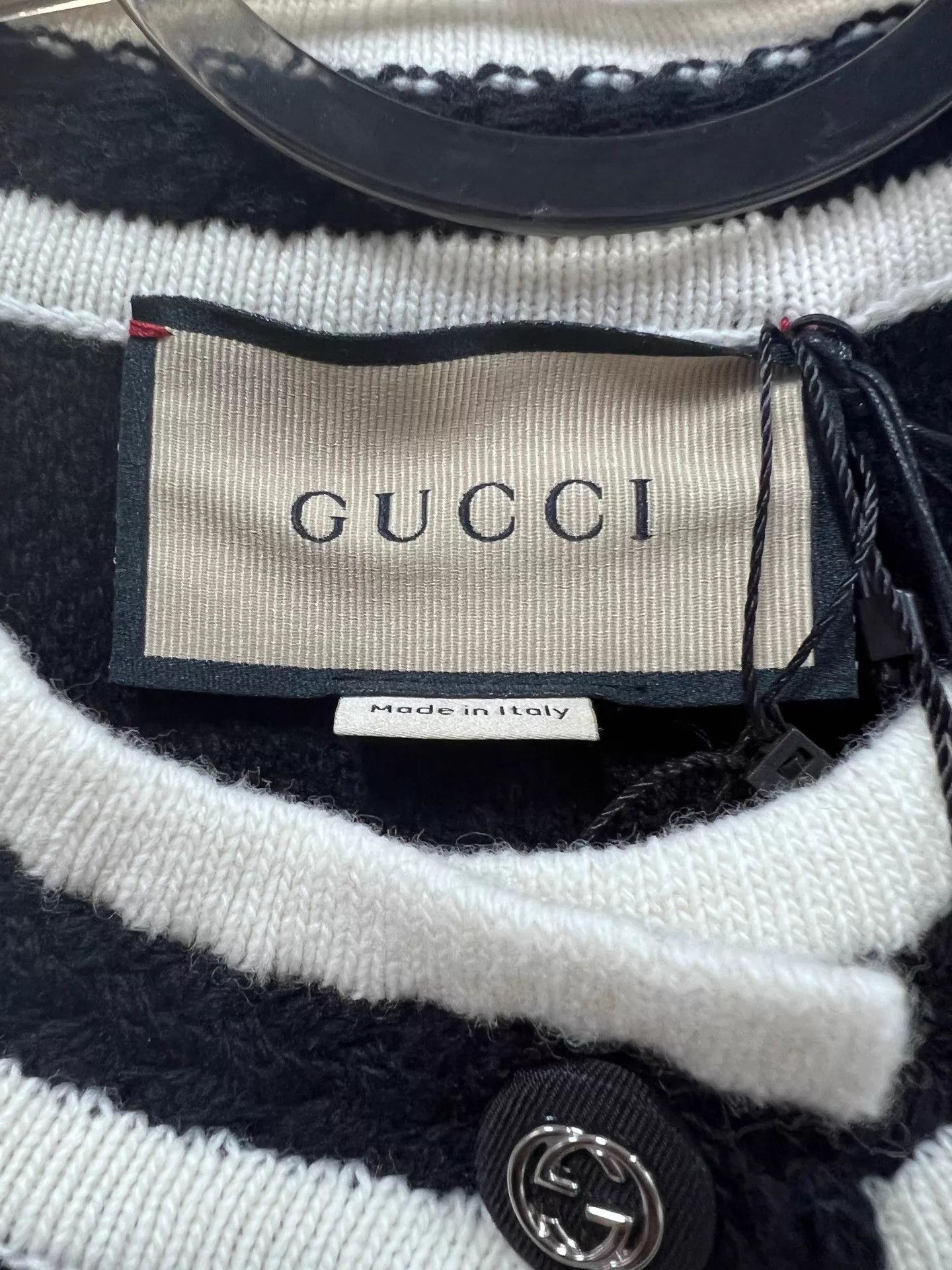 Gucci Gucci Extra Fine Wool Piquet Striped Dress Black S Size S / US 4 / IT 40 - 4 Thumbnail