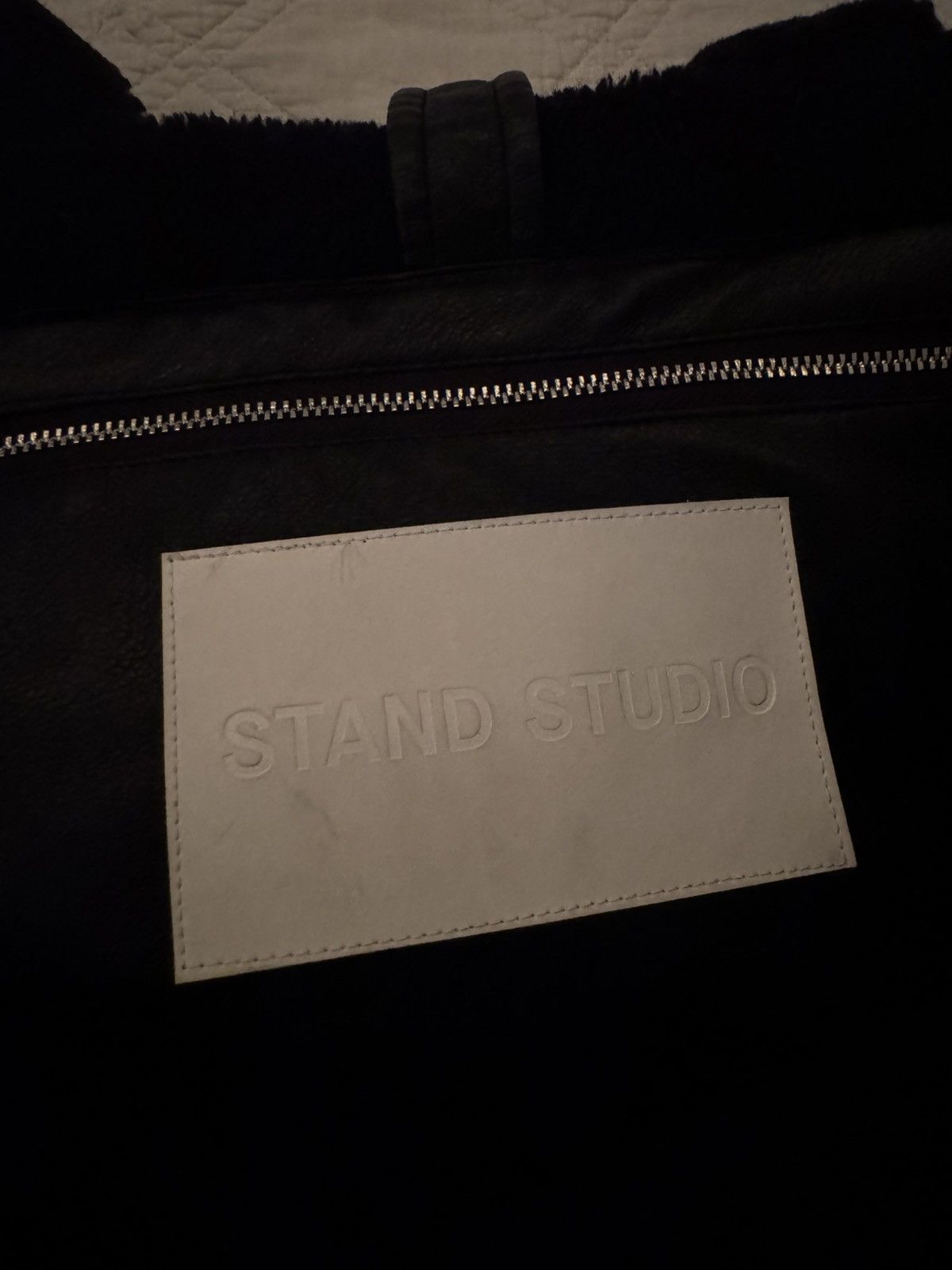 STAND STUDIO STAND STUDIO Black Faux-Shearling Large Lola Tote Size ONE SIZE - 4 Thumbnail