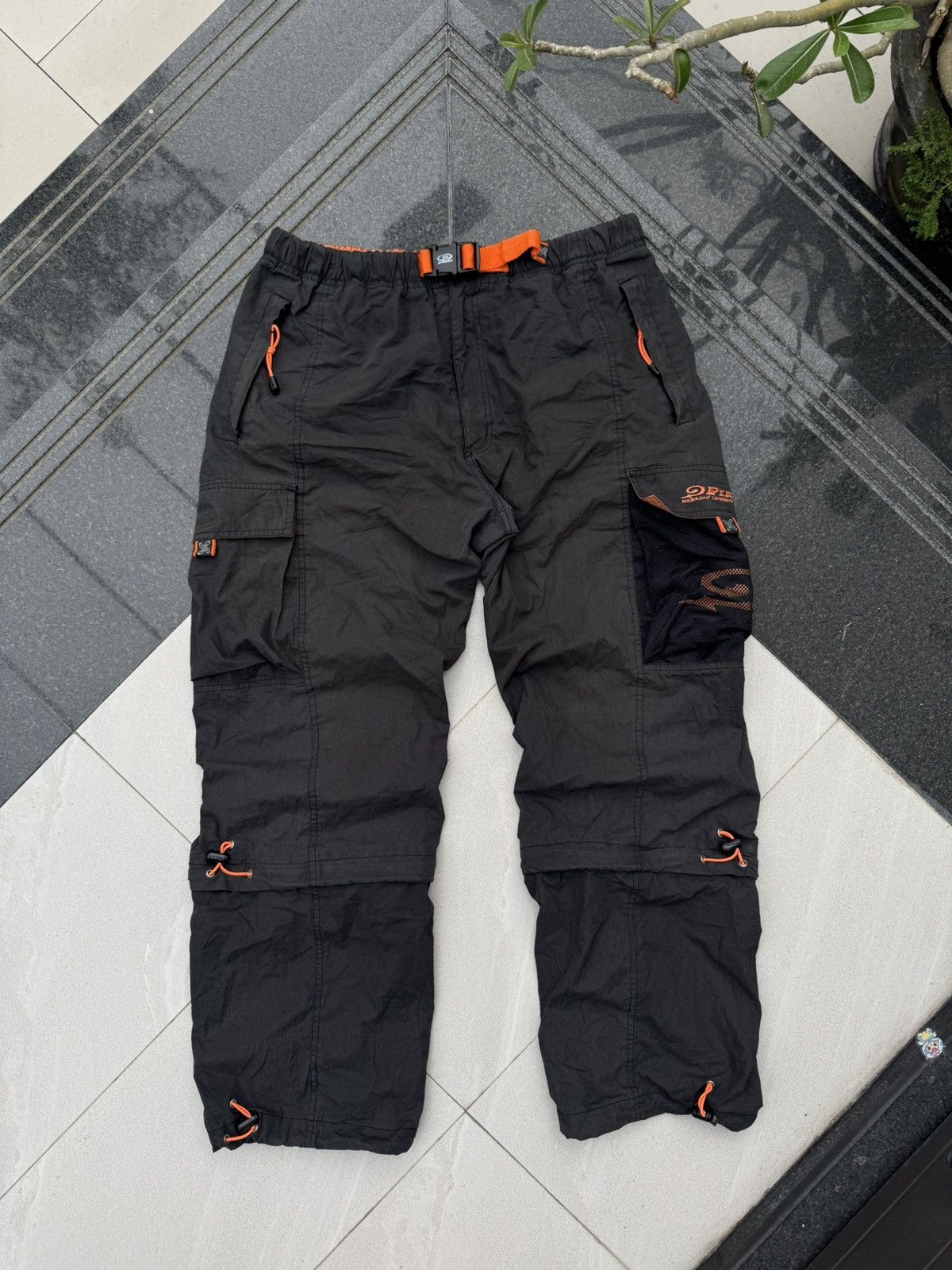Japanese Brand 90’s PIKO RARE HAWAIIAN SURF Y2K ZIP SHORT TRANSFORMER PANTS Size US 34 / EU 50 - 3 Thumbnail