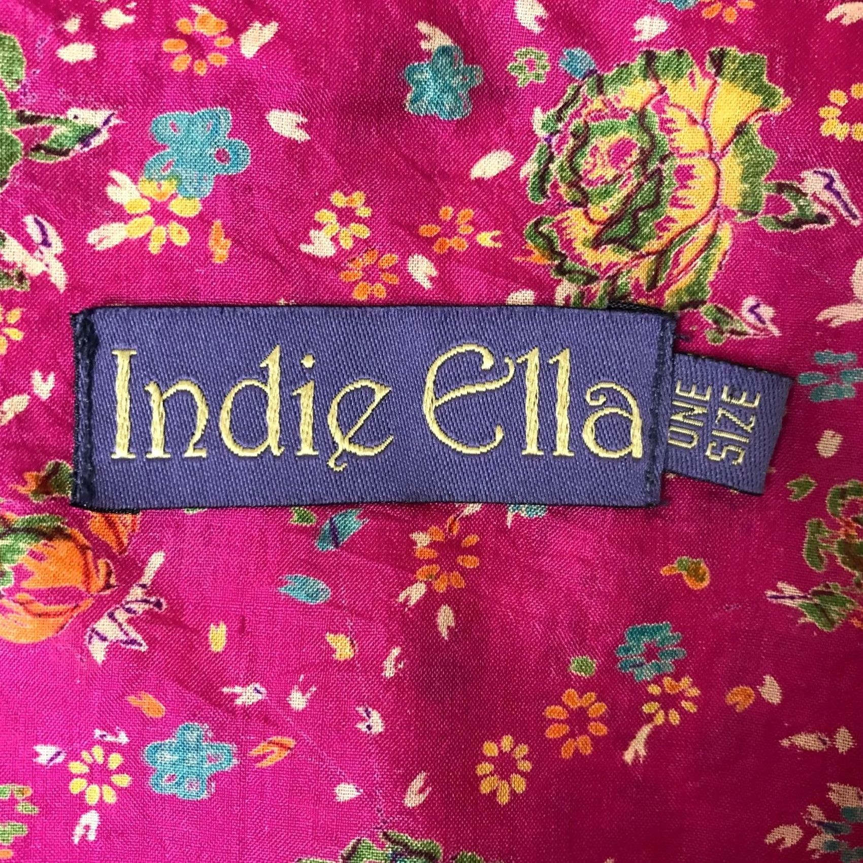 Vintage INDIE ELLA 100% SILK TOP WOMEN'S ONE SIZE PINK SQUARE NECK BUTTERFLY SLEEVES Size ONE SIZE - 7 Thumbnail