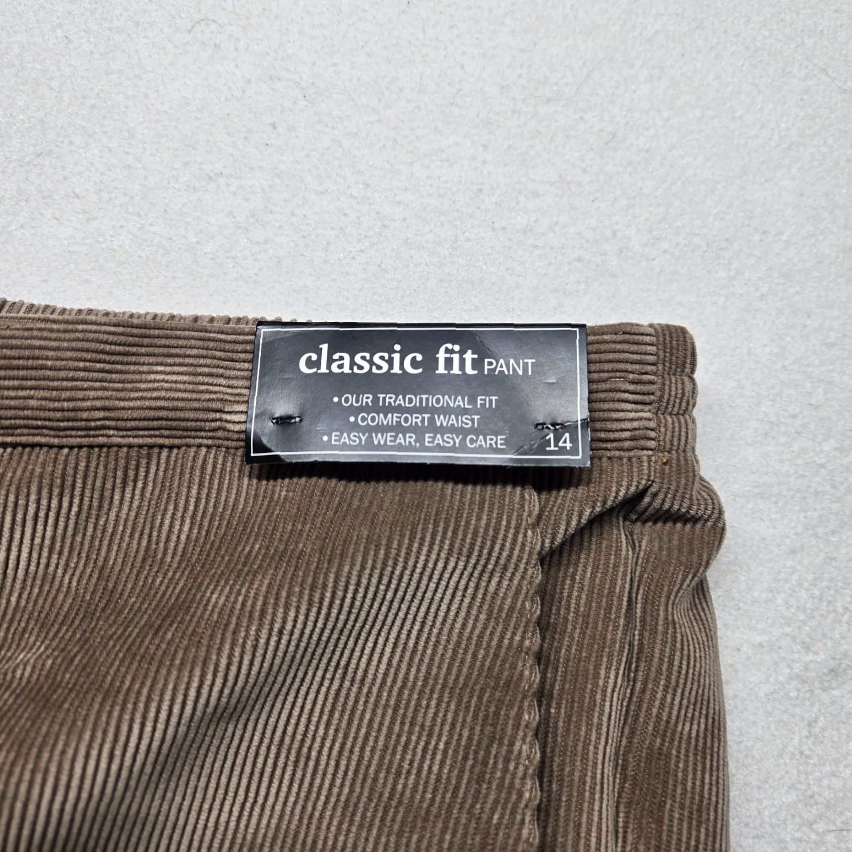 Vintage Alfred Dunner Solid Brown Pants Pull On Elastic Waist Adult Women's Size 14 Size 36" / US 14 / IT 50 - 3 Thumbnail