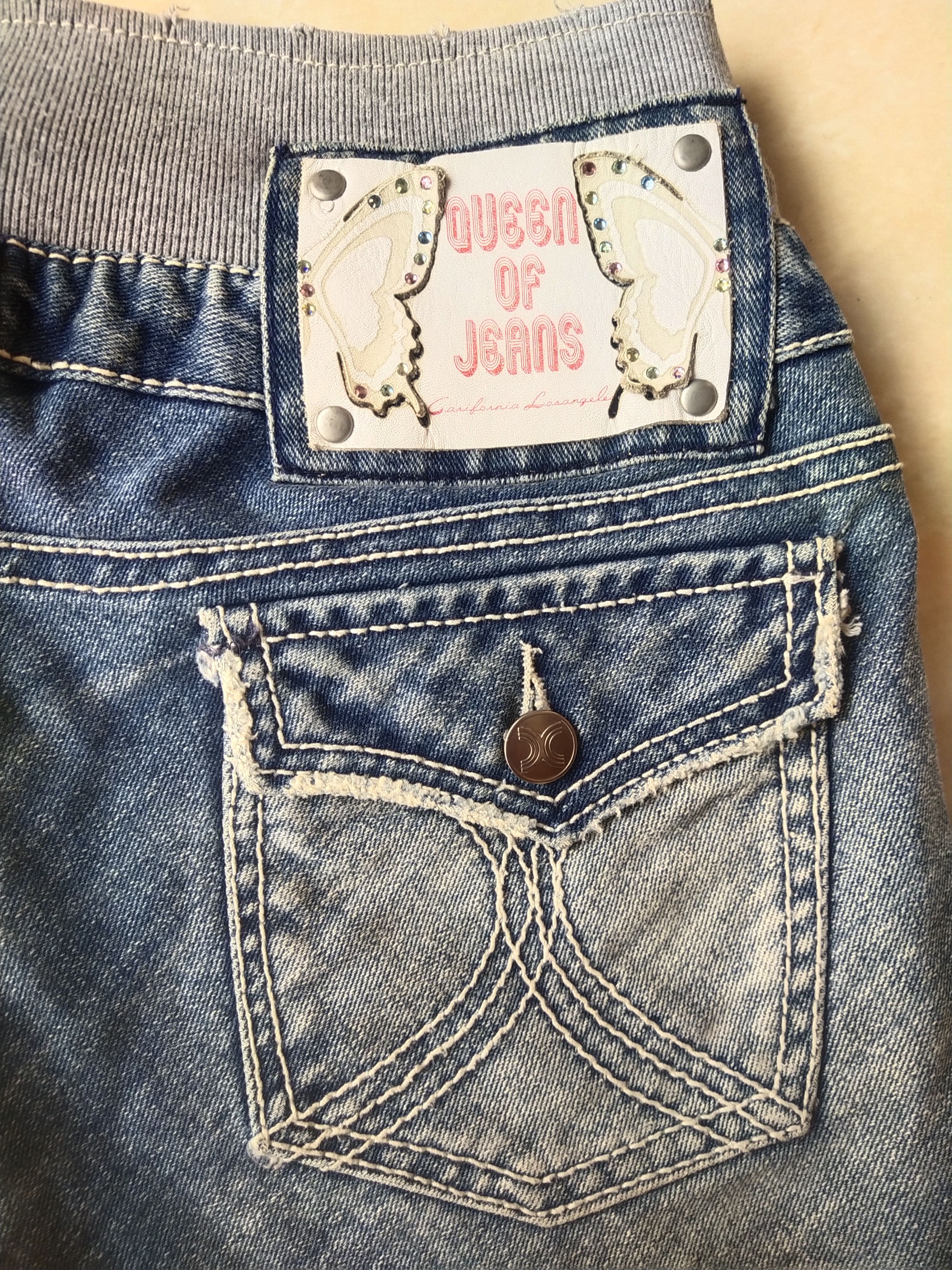 Hysteric Glamour X’E “Queen of Jeans” Denim Shorts Y2K Gyaru Kei Japan Size 29" - 2 Thumbnail