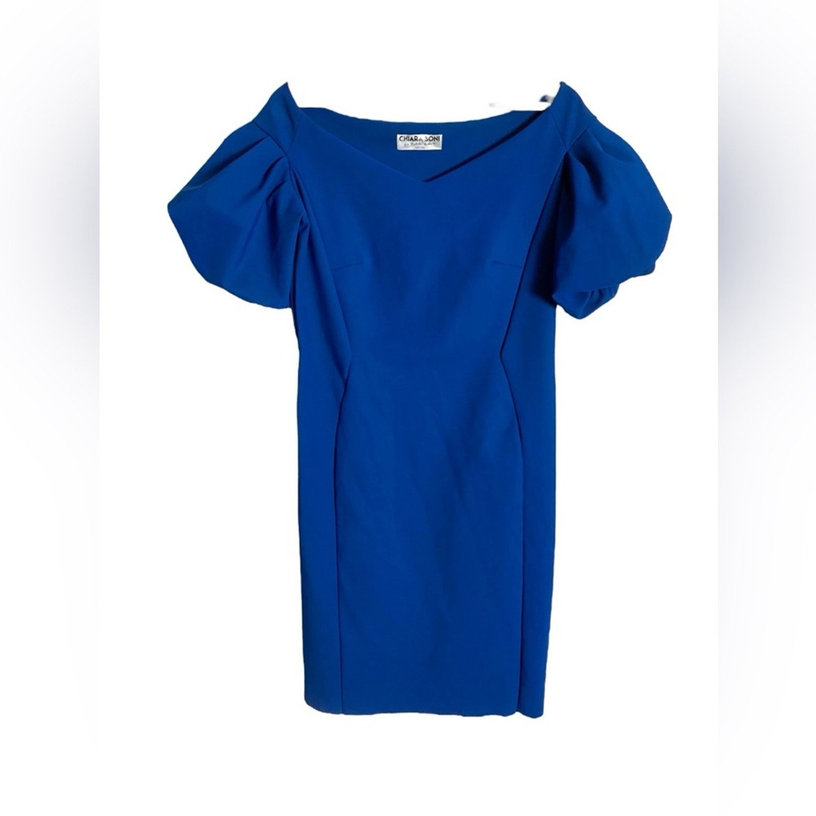 Chiara Boni CHIARA BONI Guendalina Puff-Sleeve Off-the-Shoulder Dress Size XL / US 12-14 / IT 48-50 - 2 Thumbnail