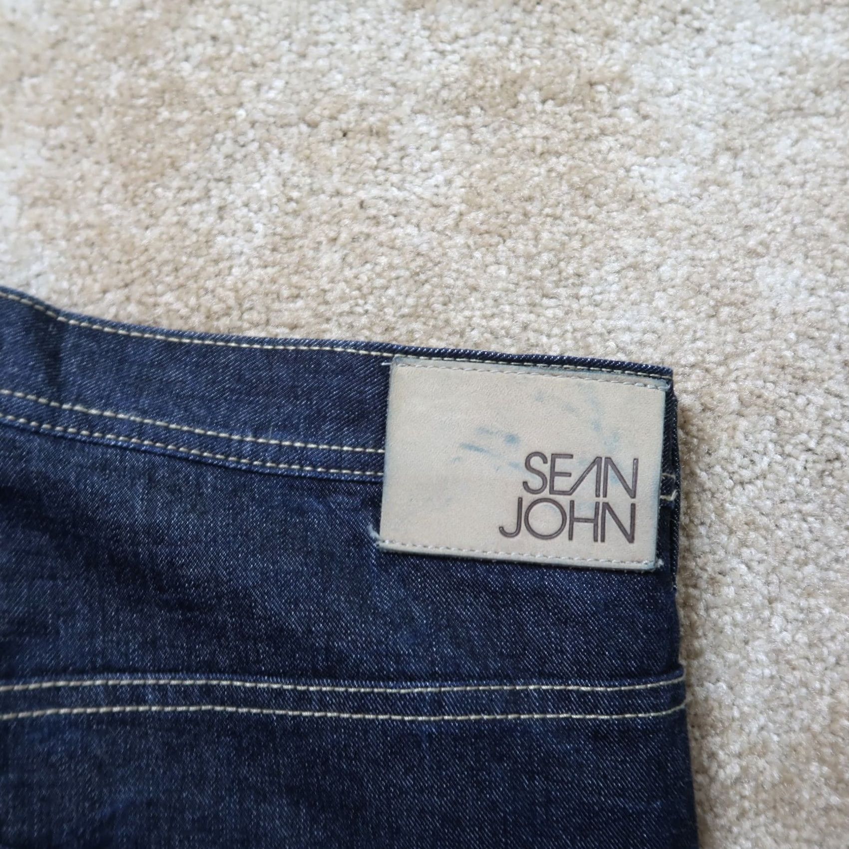 Sean John Vintage Sean John Baggy Jeans Jeans Mens 36x31 Blue Denim Straight Leg Distressed 90s USA Shirt Size US 36 / EU 52 - 5 Thumbnail