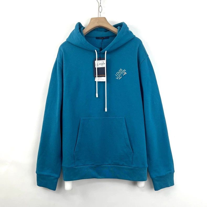 Louis Vuitton Louis Vuitton Lake Blue Pin Embroidered Sweatshirt Size US XL / EU 56 / 4 - 2 Thumbnail