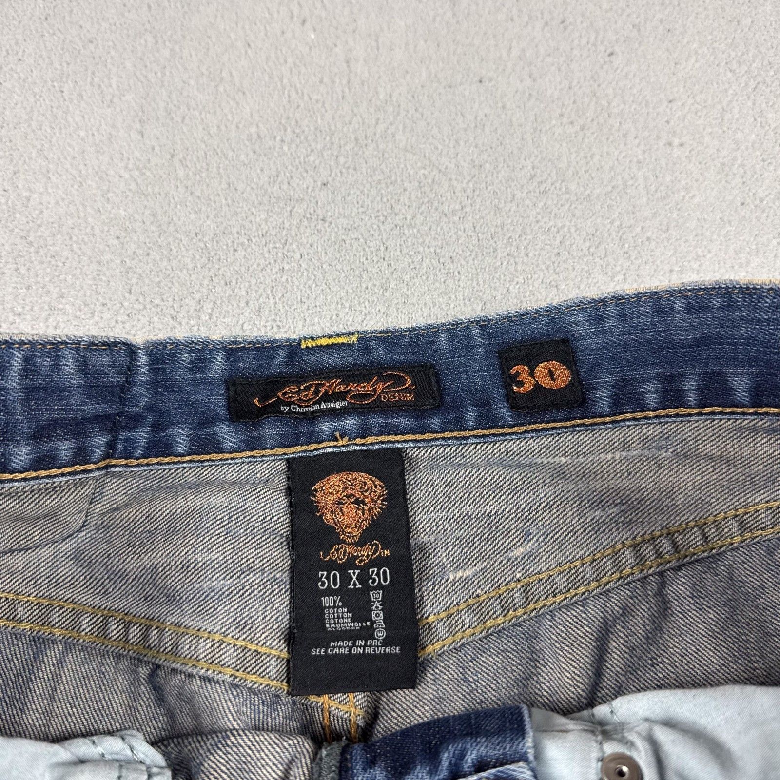 Ed Hardy Ed Hardy Vintage Denim Shorts 30 Blue Cut Off Raw Hem Y2K Size US 30 / EU 46 - 4 Thumbnail