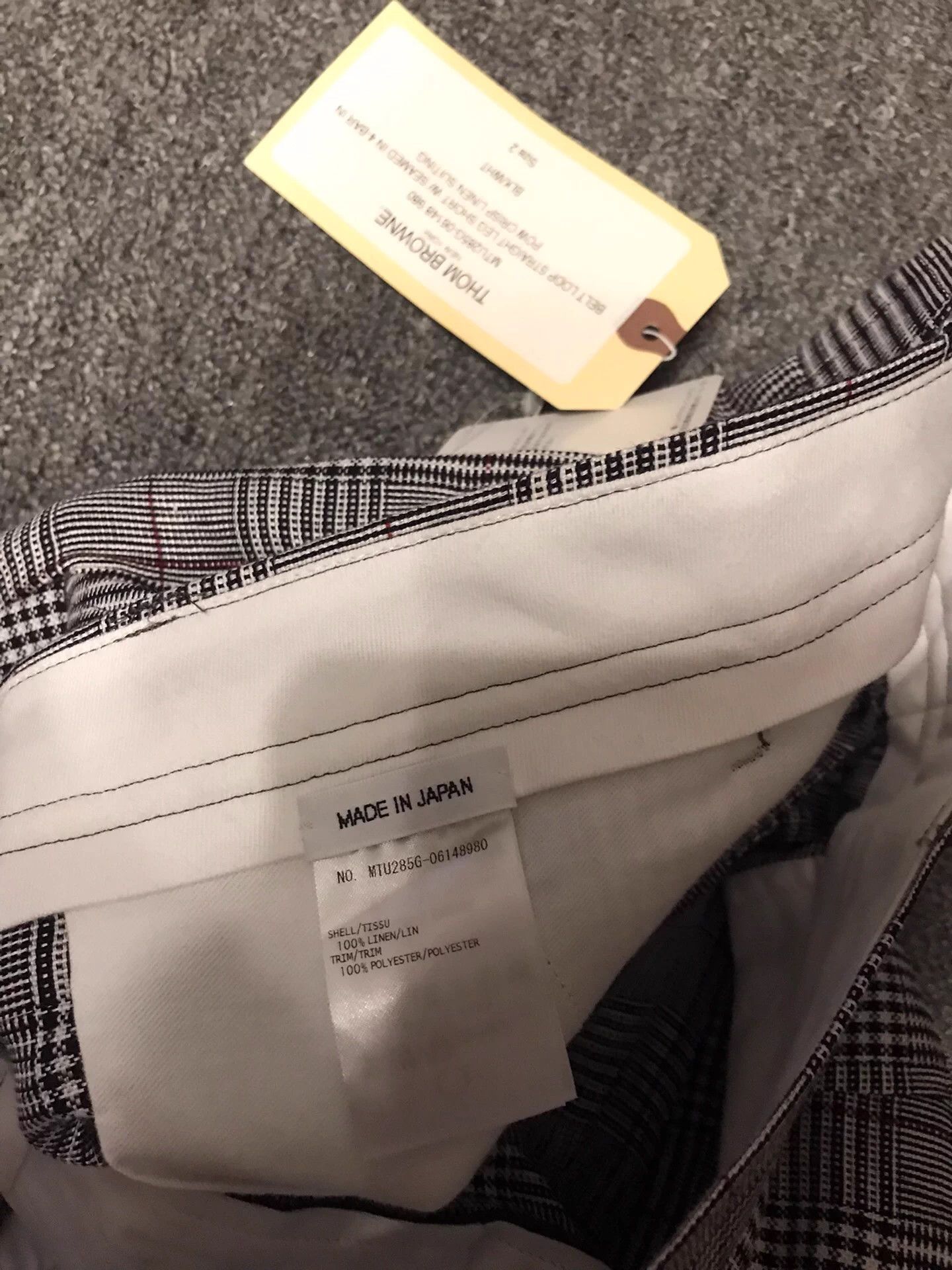 Thom Browne TB New Linen Short 2 Gray Plaid 4-Bar Size US 30 / EU 46 - 4 Thumbnail