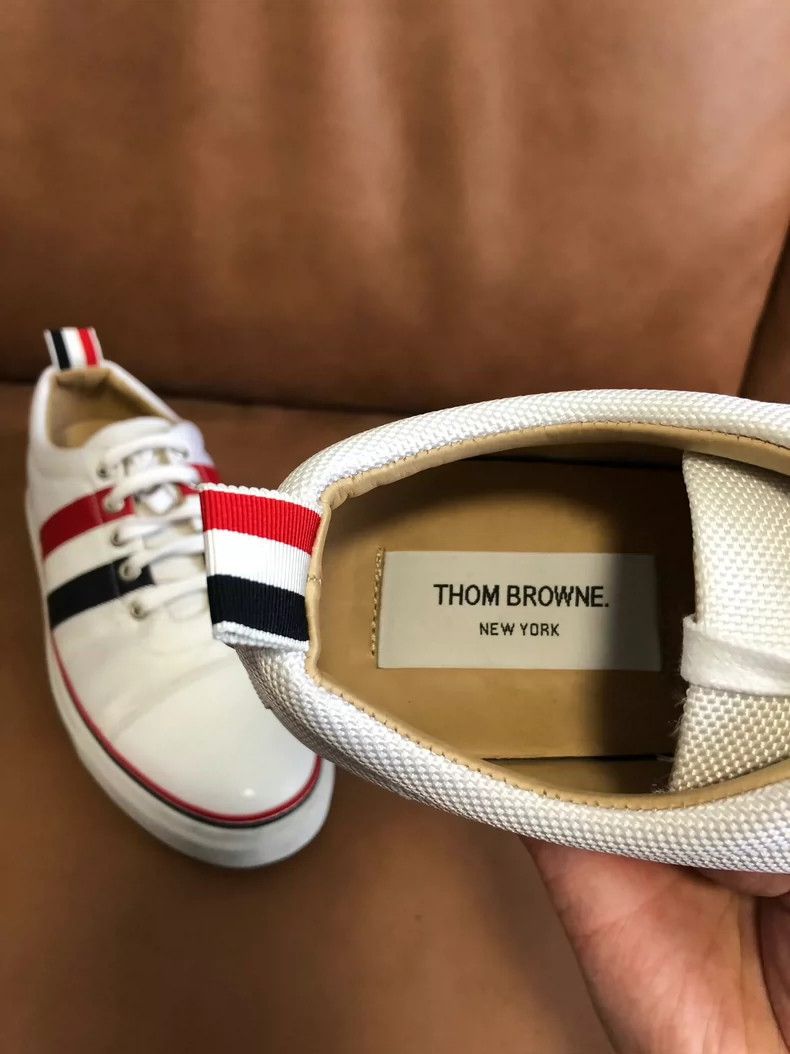 Thom Browne Thom Browne Three-color striped woven leather shoes Size US 8 / EU 41 - 6 Thumbnail