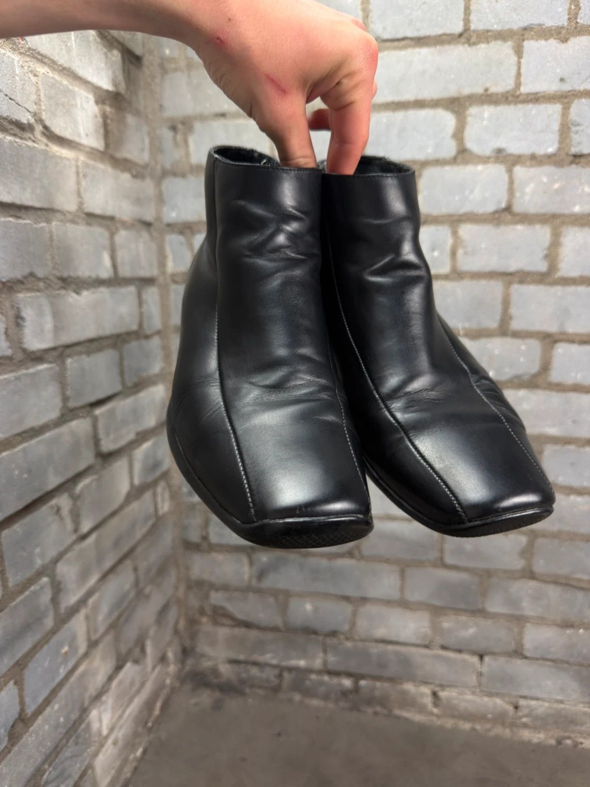 Prada Prada 90’s square toes archive high top leather boots Size US 9.5 / EU 42-43 - 5 Thumbnail
