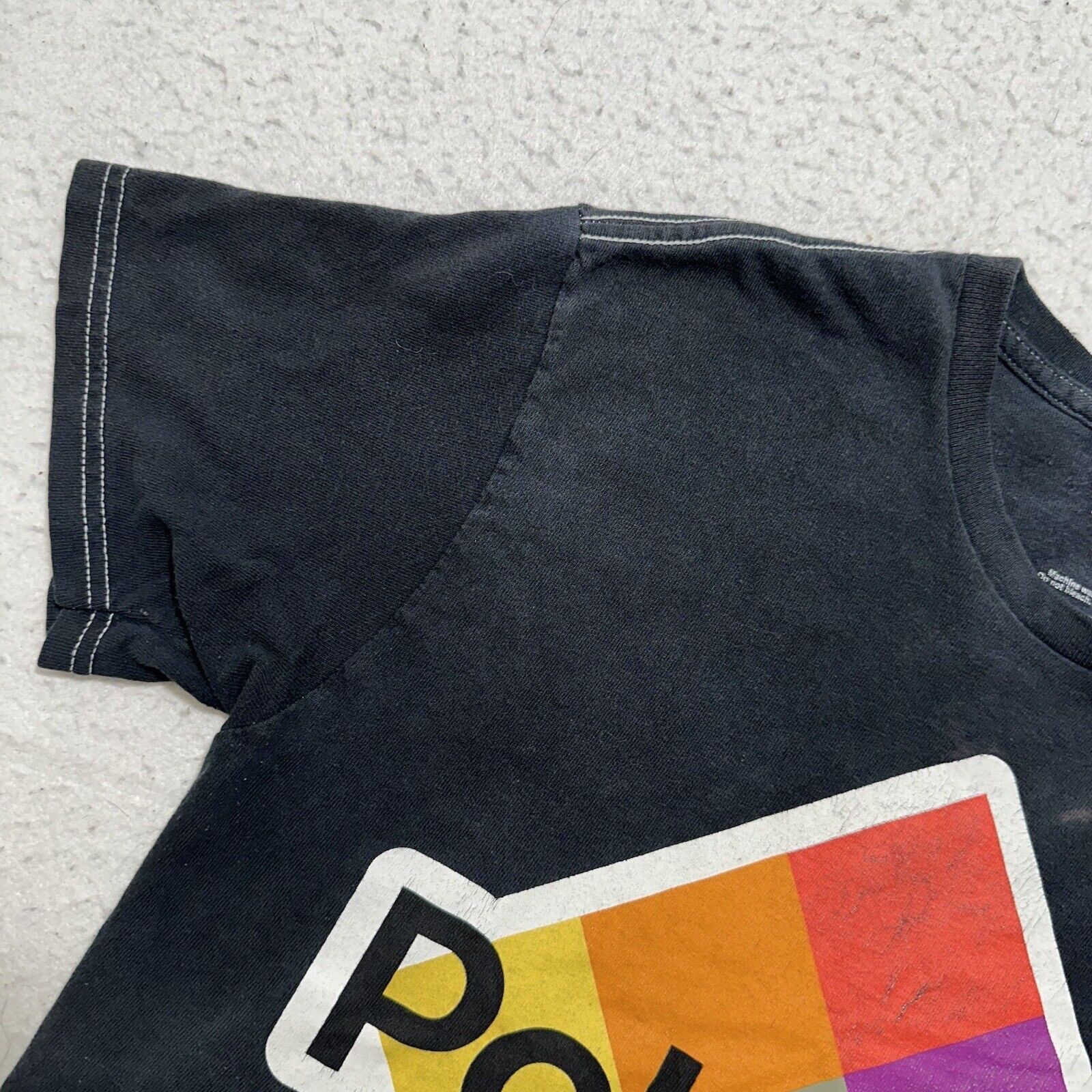 Polaroid Polaroid Small Graphic T Shirt Retro Black Cropped Tee Size S / US 4 / IT 40 - 5 Thumbnail