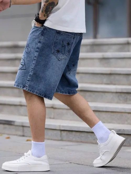 Japanese Brand × Vintage GRAPHIC DRIP Y2K denim shorts jeans vintage Size US 32 / EU 48 - 3 Thumbnail