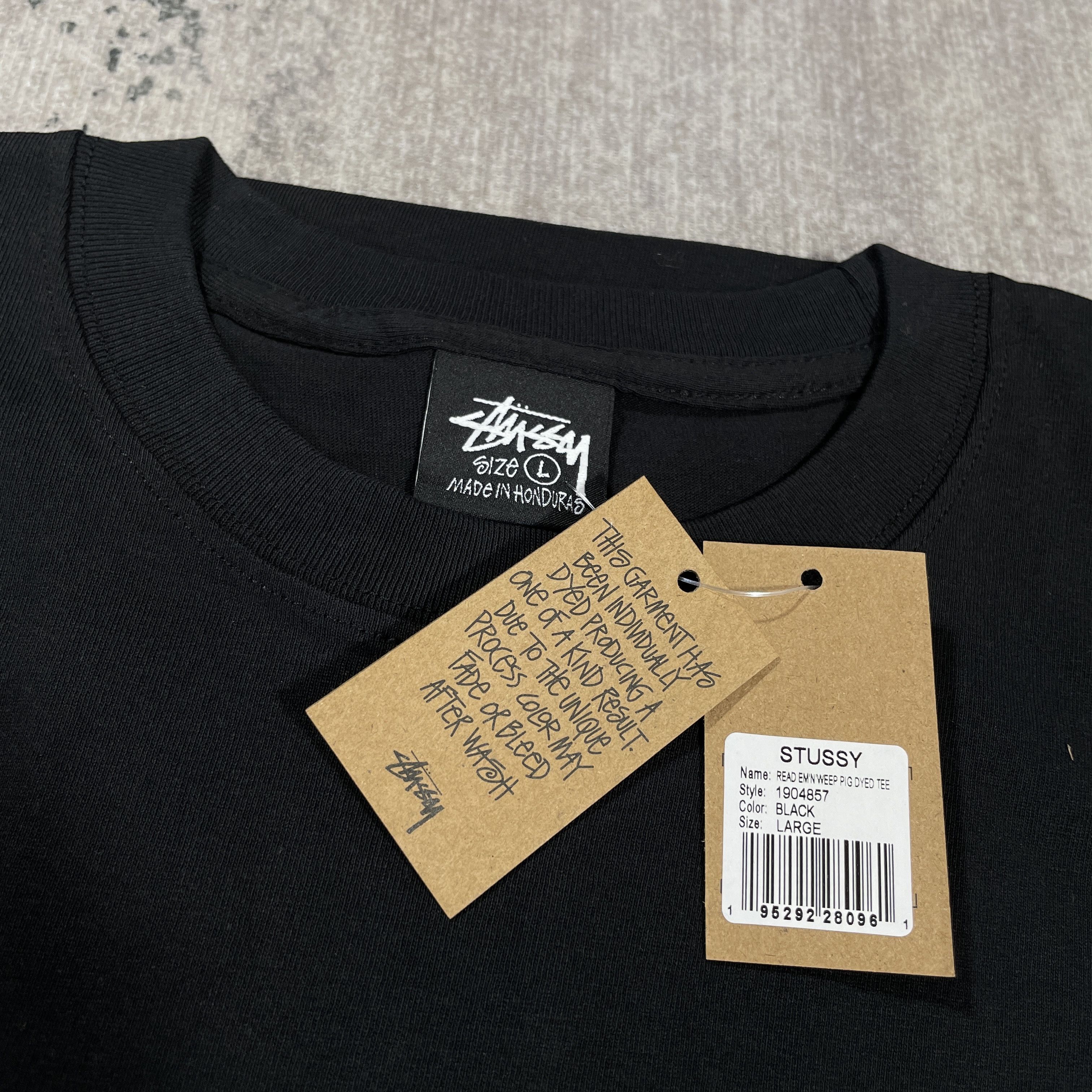 Stussy Stussy Logo Tee Card Black L Size US L / EU 52-54 / 3 - 4 Thumbnail