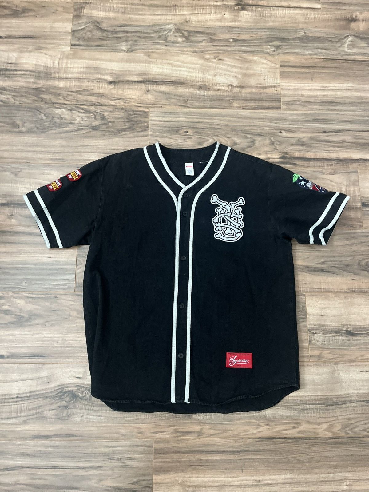 Supreme Supreme Patches Denim Baseball Jersey Size US L / EU 52-54 / 3 - 12 Thumbnail