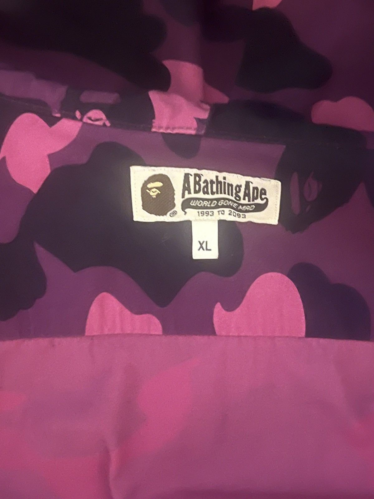 Bape Rare BAPE A Bathing Ape Purple Camo Shark Button Shirt Size US XL / EU 56 / 4 - 15 Thumbnail