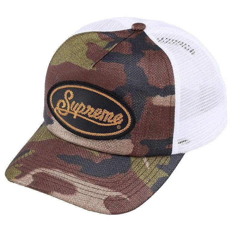 Supreme Supreme Raffia Mesh Back 5-Panel Woodland Camo Size ONE SIZE - 1 Thumbnail