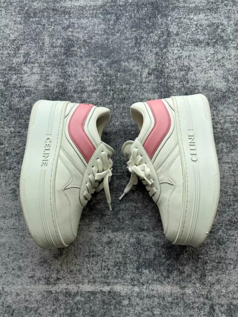 Celine Celine Thick Bottom Sneakers with Pink Detail Size US 5.5 / EU 38 - 4 Thumbnail
