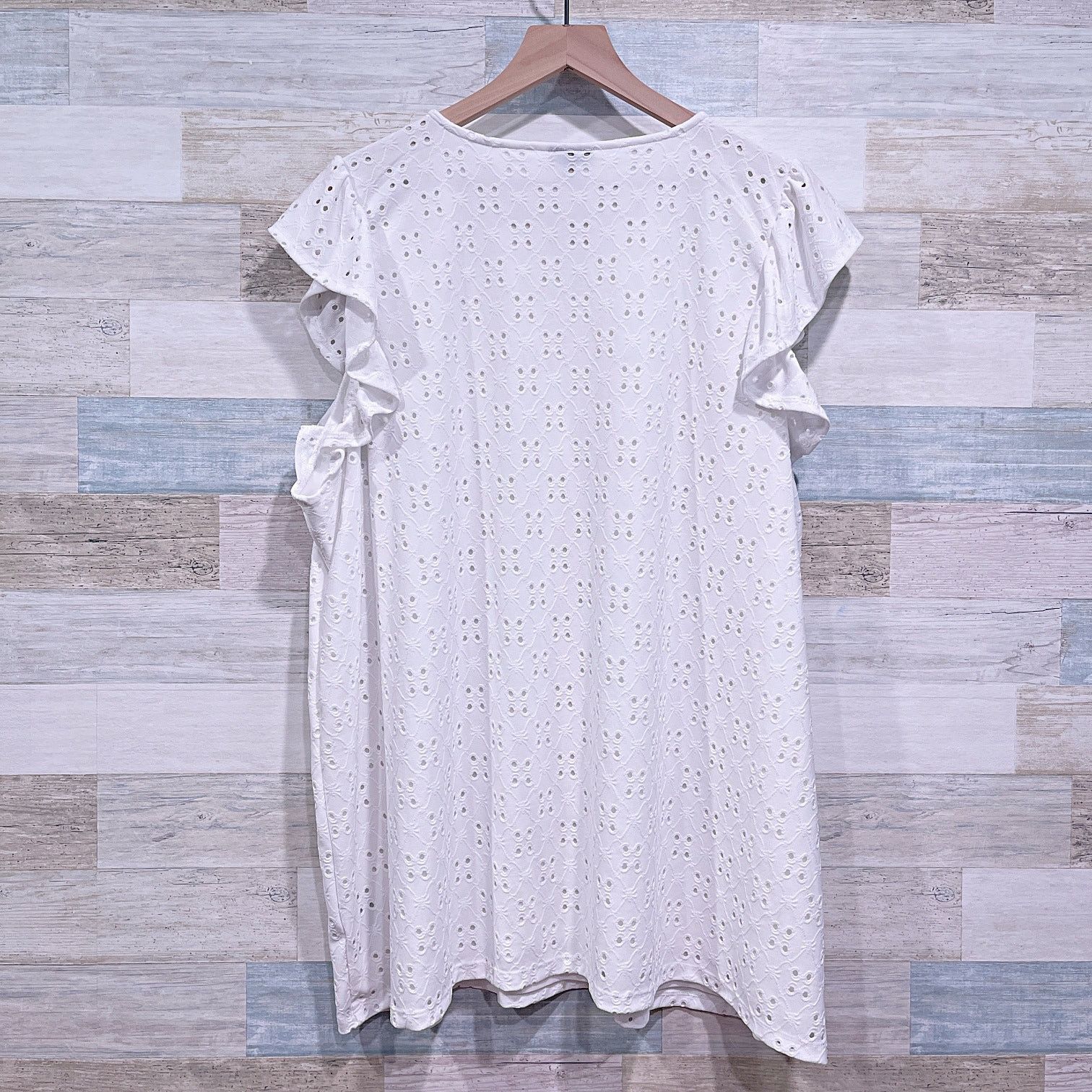 Other TORRID Eyelet Jersey Crew Neck Ruffle Top Womens Plus 4X Size 4XL / US 24-26 - 4 Thumbnail