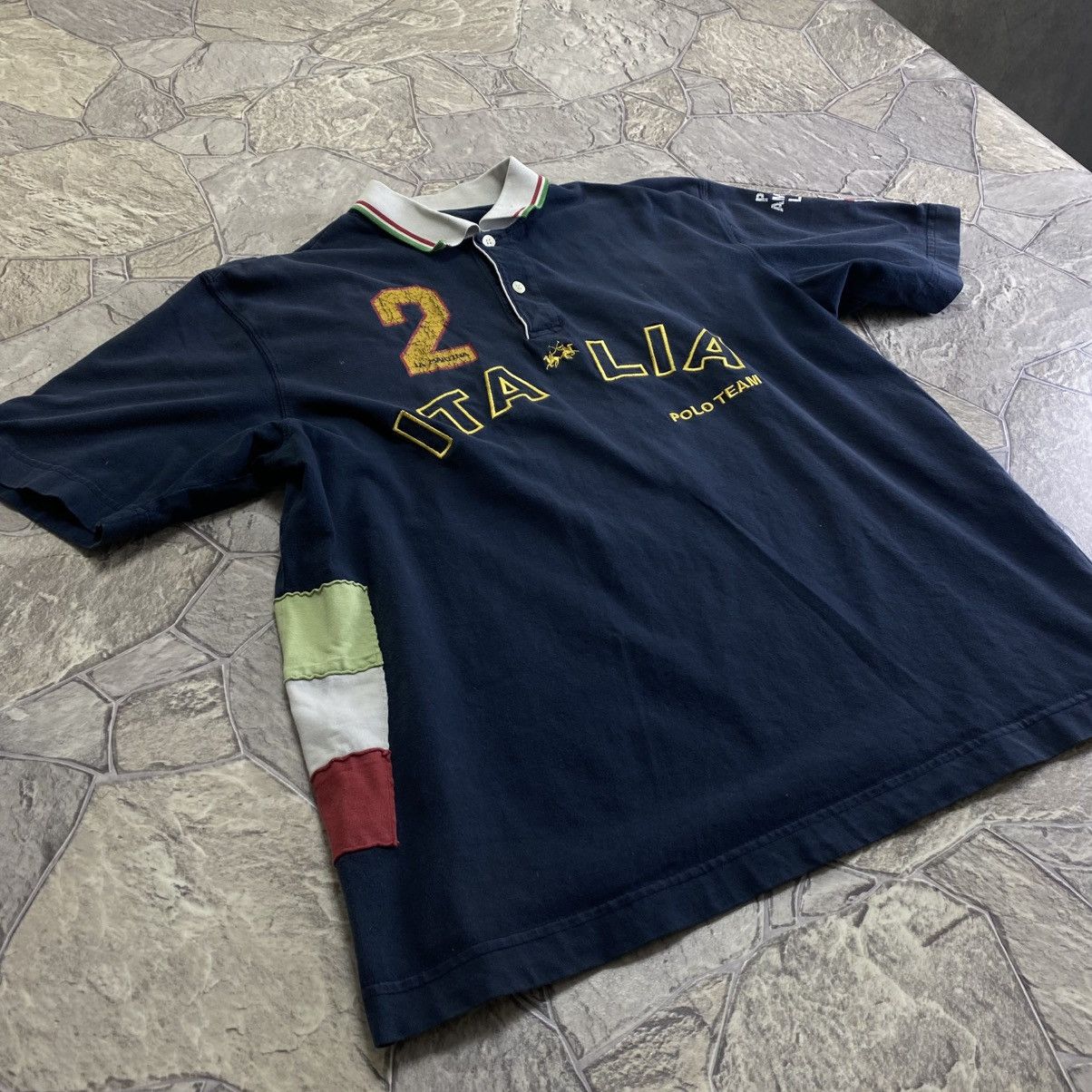 La Martina Vintage La Martina Italia Polo Team Polo T Shirt Rugby Size US XL / EU 56 / 4 - 3 Thumbnail
