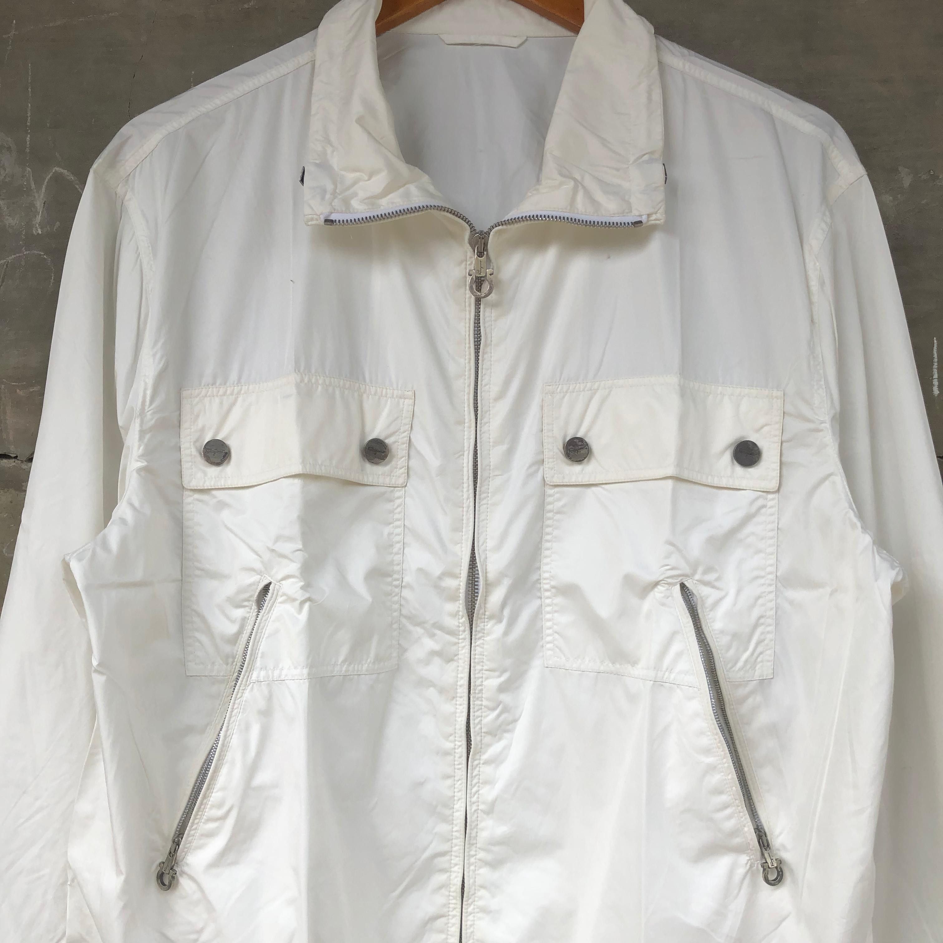 Salvatore Ferragamo Salvatore Ferragamo Multipocket White Jacket Size US L / EU 52-54 / 3 - 3 Thumbnail
