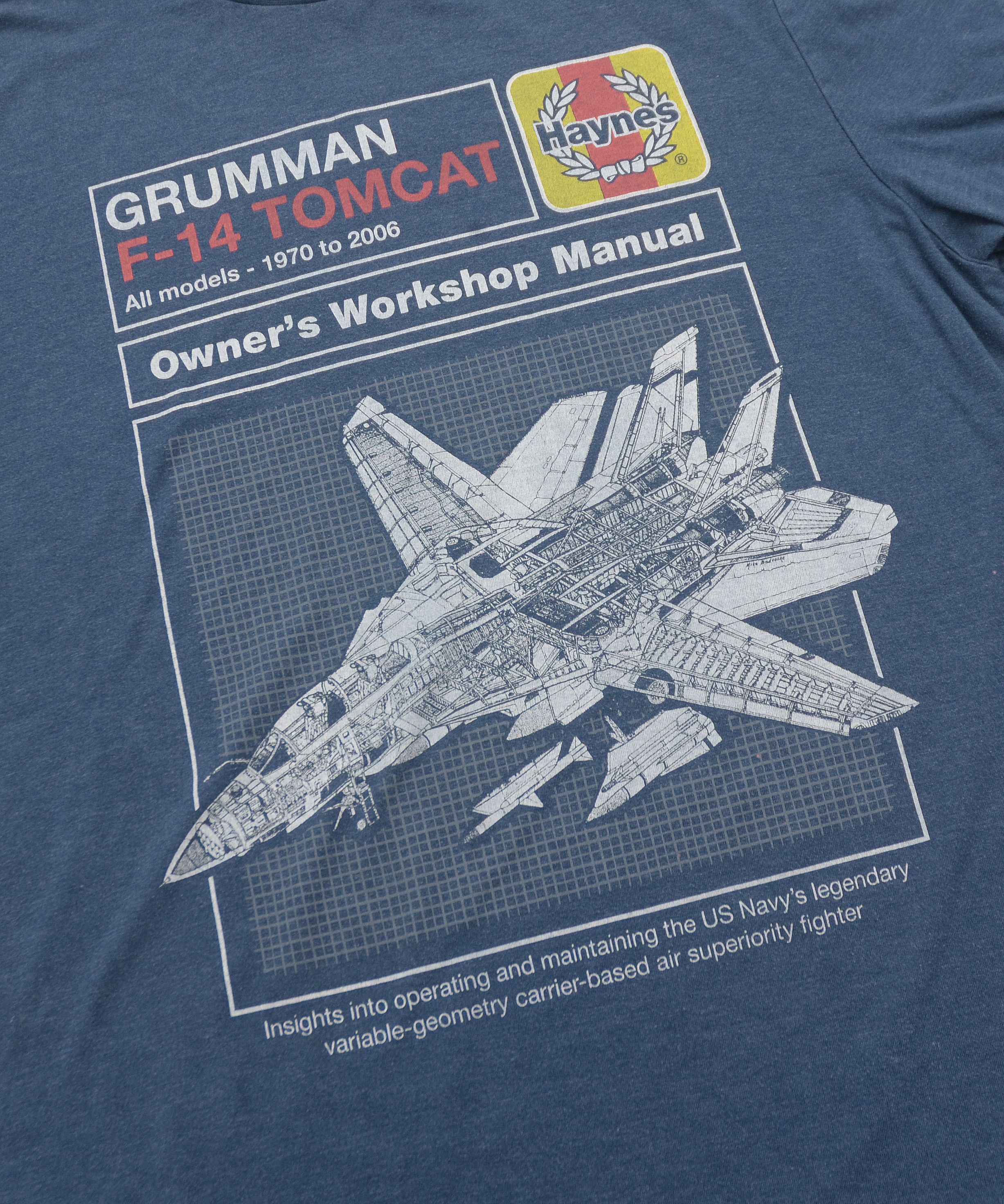 Hanes × Vintage Maverick Haynes F-14 F-16 TomCat GRUMMAN aircraft model Size US L / EU 52-54 / 3 - 4 Thumbnail