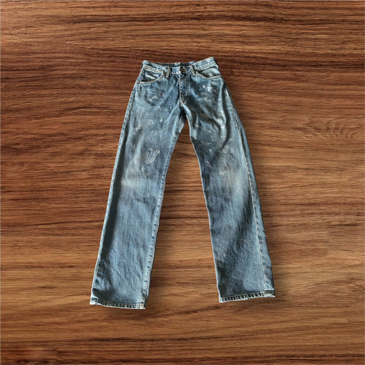 Vintage Vintage Wrangler Distressed Paint Style Denim Size US 29 - 1 Thumbnail