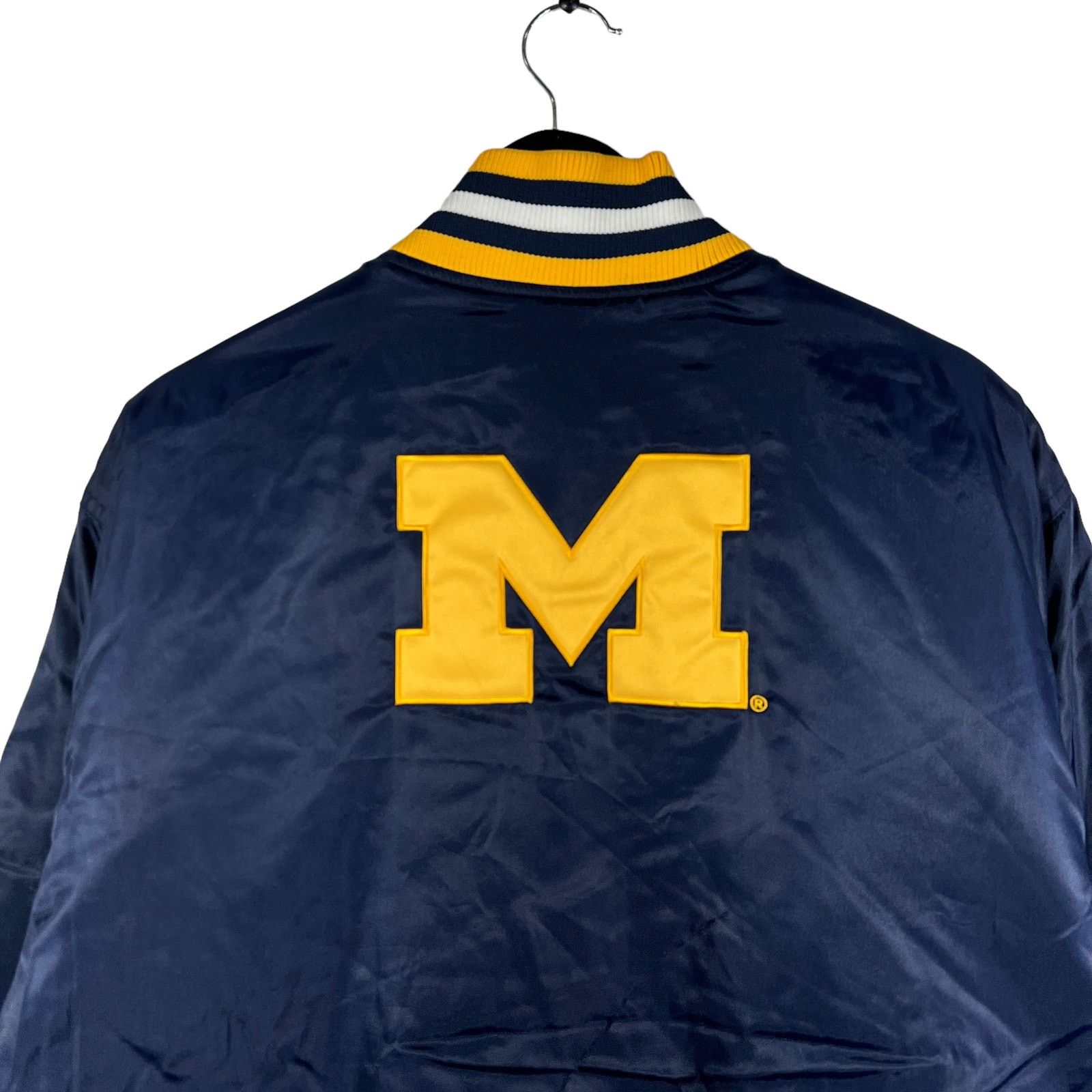 Other University Of Michigan Satin Bomber Jacket Size US L / EU 52-54 / 3 - 6 Thumbnail