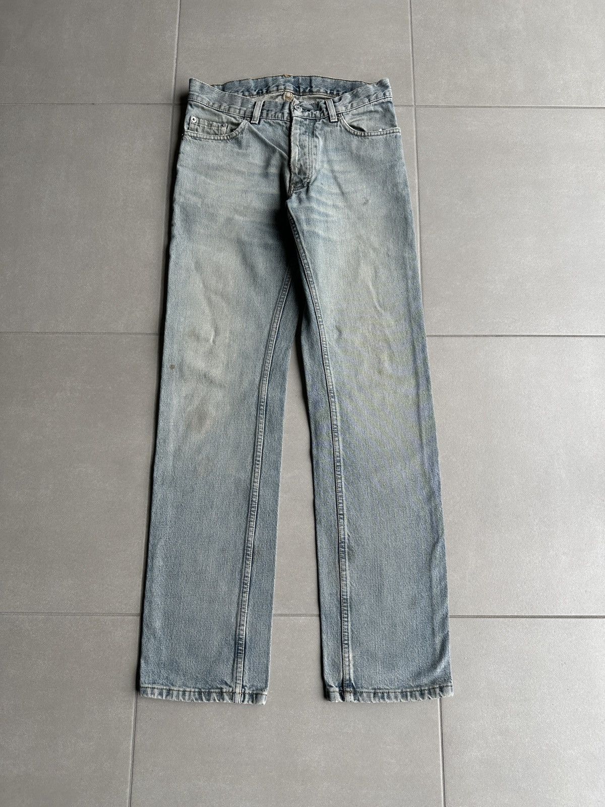 Helmut Lang 2000’s Helmut Lang classic cut stained denim Size US 30 / EU 46 - 1 Thumbnail