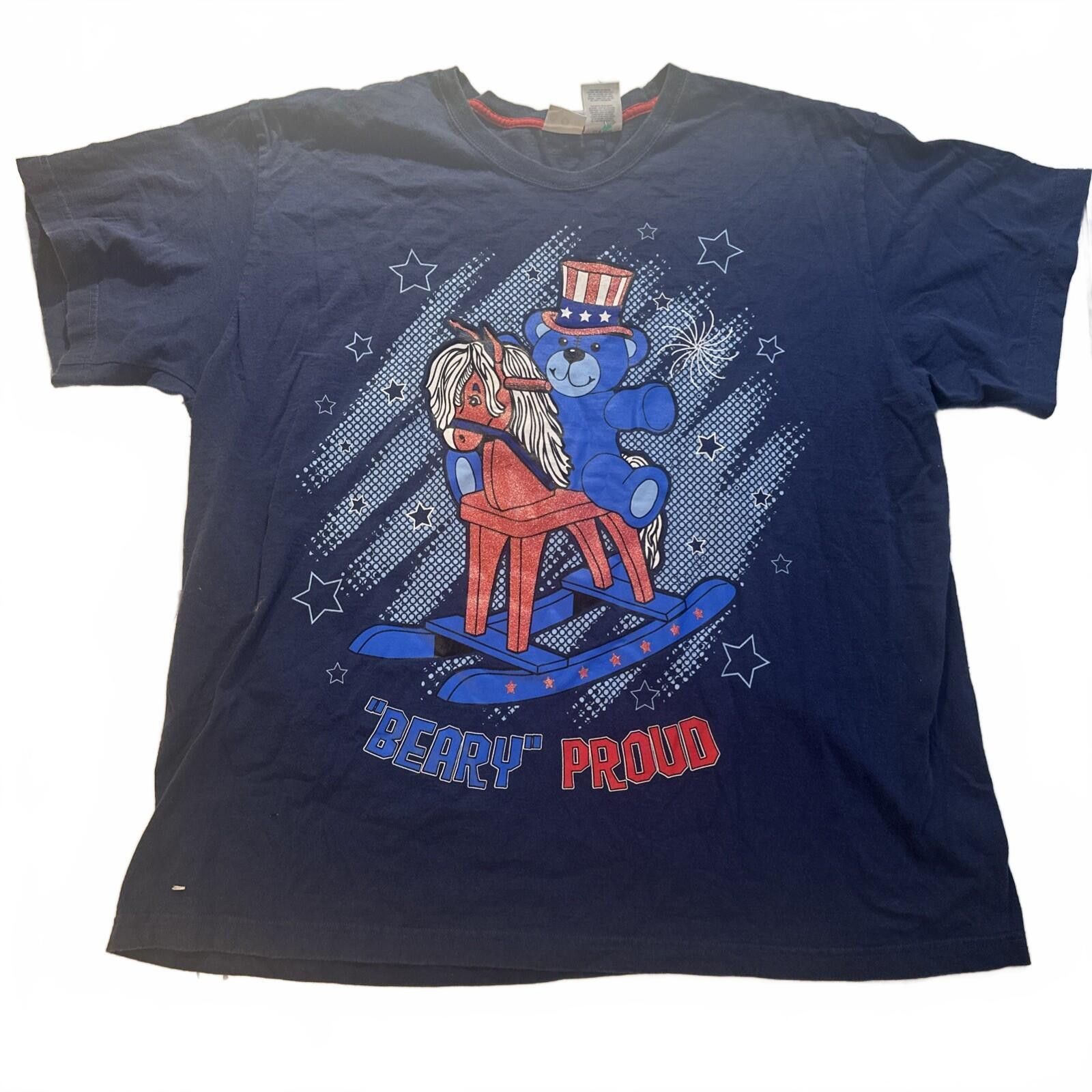 Other "Beary" Proud Patrioic 4th of July T Shirt Sz 22/24 Size US XXL / EU 58 / 5 - 1 Thumbnail