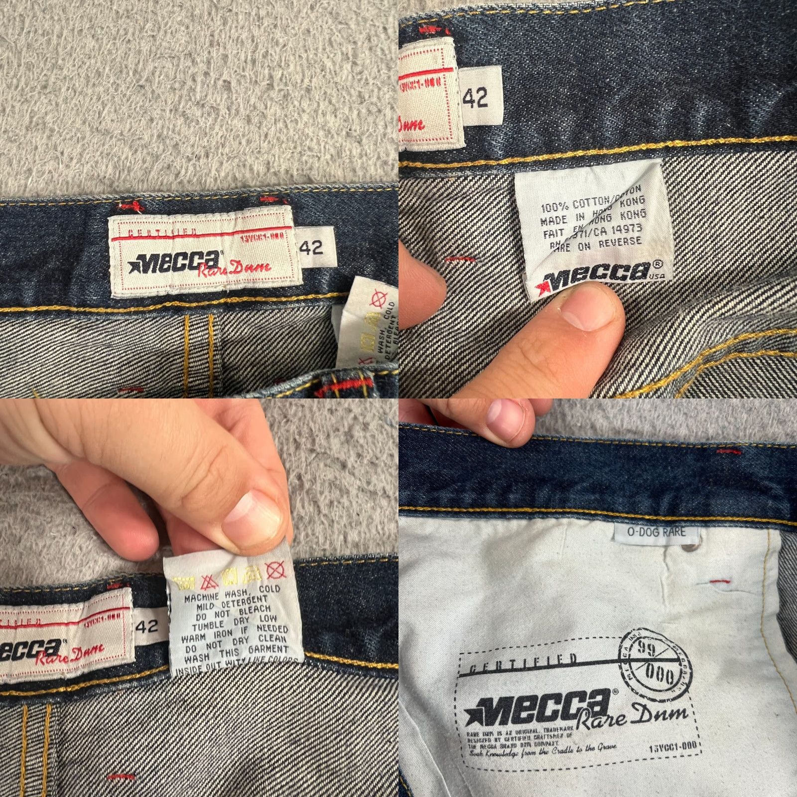 Vintage VINTAGE Mecca Jeans Mens 42x32 High Rise Denim 5-Pocket Baggy Hip Hop Style Size US 42 / EU 58 - 8 Thumbnail