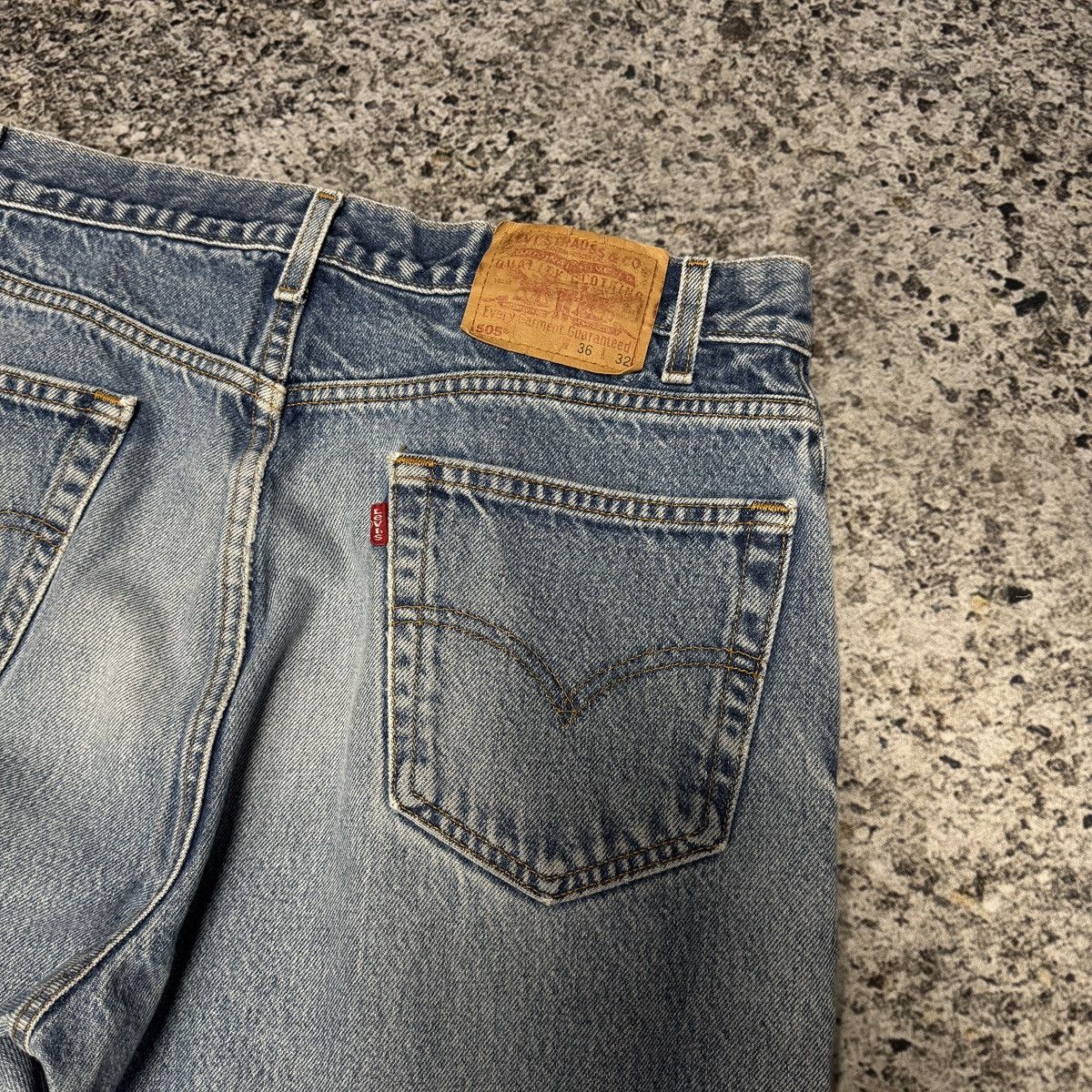Levi's Levi’s 505 Faded Thrashed Distressed Jeans ERD Grunge Chrome Size US 35 - 7 Thumbnail