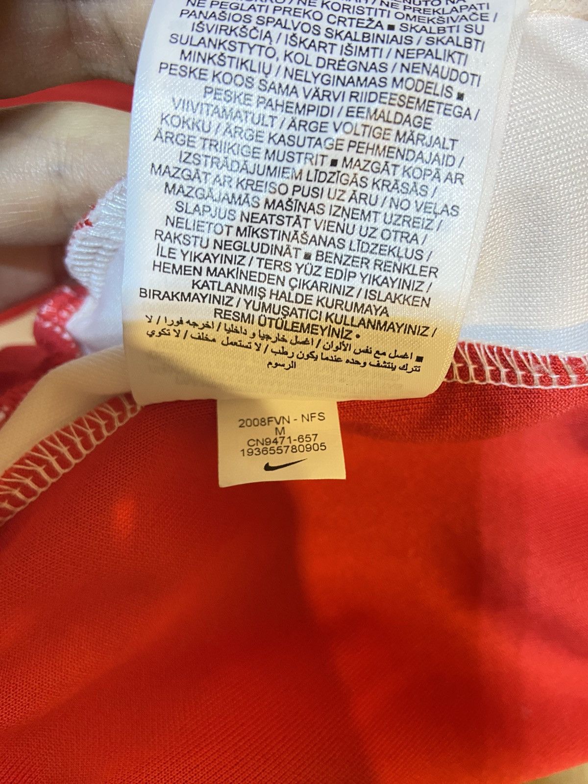 Nike Vintage NIKE Sportswear NSW AIR University Red Joggers Pants Size US 31 - 8 Thumbnail