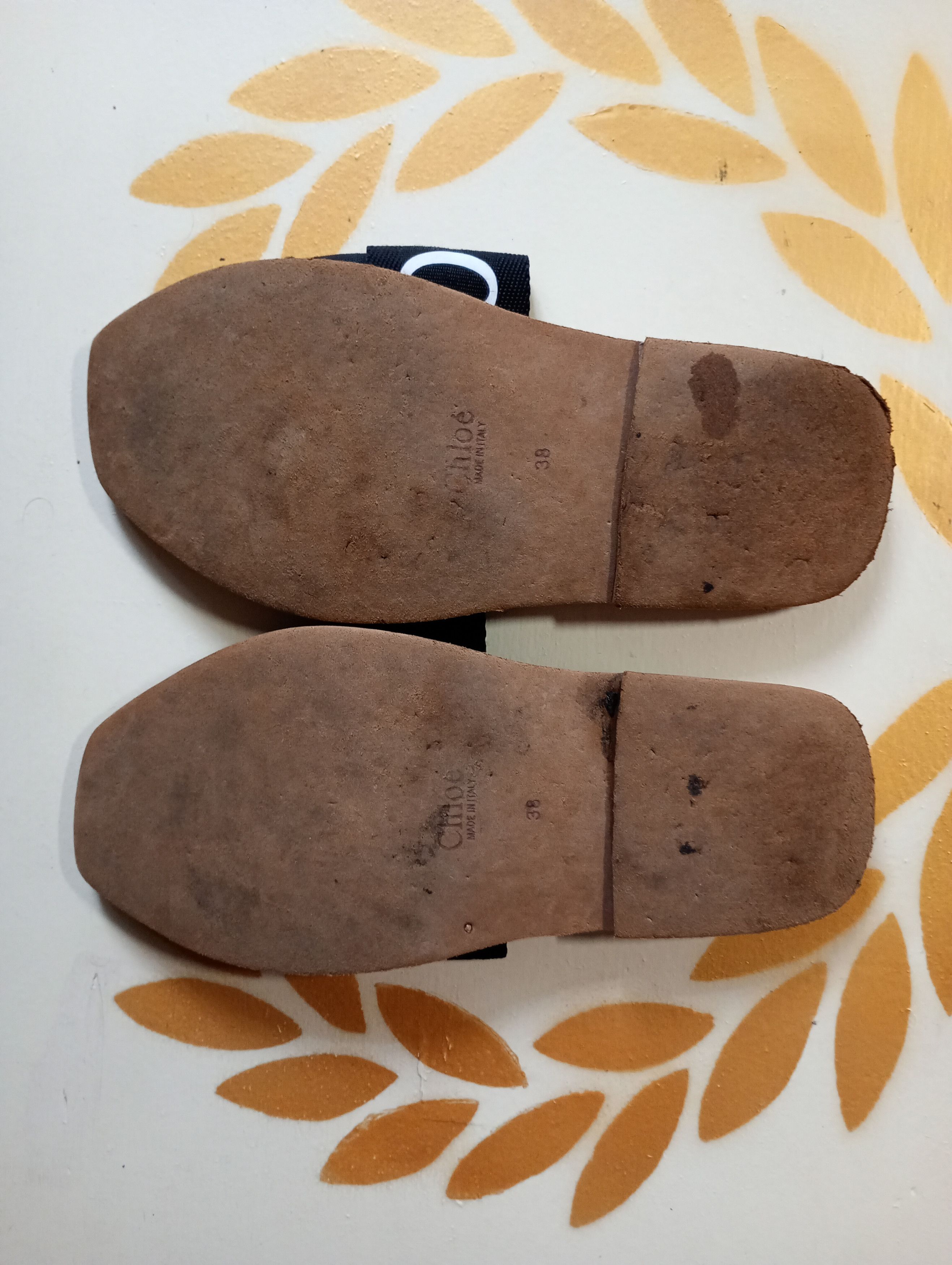 Chloe × Designer CHLOE Woody Flat Logo Canvas Black Slide Sandals 38 Size US 7.5 / IT 37.5 - 8 Thumbnail