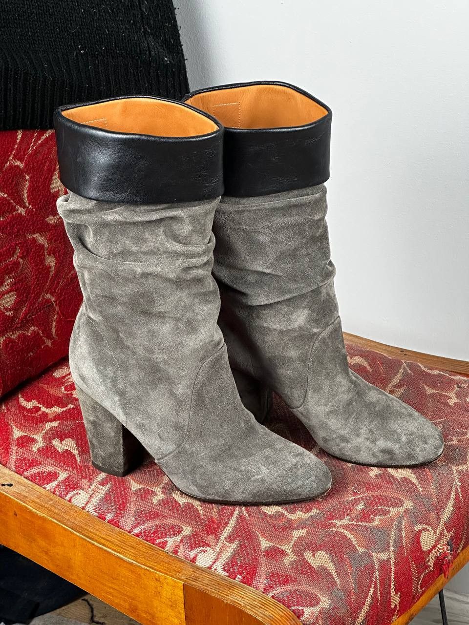 Japanese Brand Chie Mihara Avant Garde Grey Suede Shoes Size US 5 / IT 35 - 3 Thumbnail