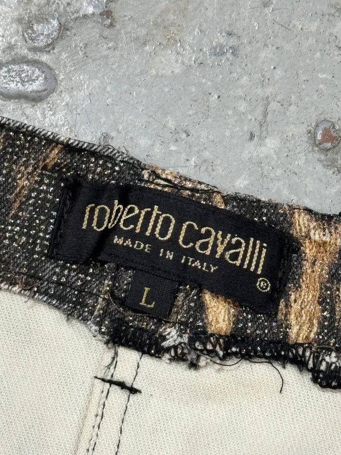 Designer × Vintage 2000s Roberto Cavalli Leopard Skirt Size 29" - 5 Thumbnail