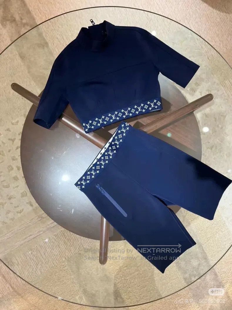 Louis Vuitton Louis Vuitton Blue Reading Stretch Biking Pants Sport Shor Size 33" - 9 Thumbnail