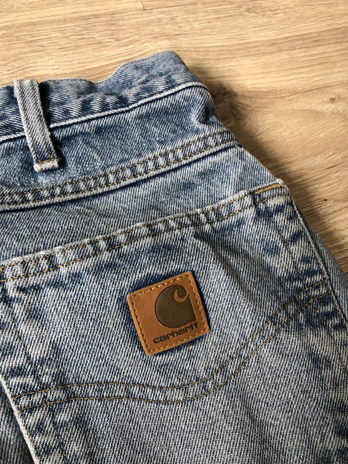 Carhartt × Carhartt Wip × Vintage Vintage Carhartt Thrashed Distressed Light Wash Denim Jeans Size US 36 / EU 52 - 7 Thumbnail