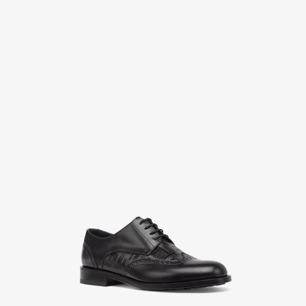 Fendi o1w1db10325 7L1560 Lace-Up Shoes in Black Size US 8 / EU 41 - 2 Thumbnail