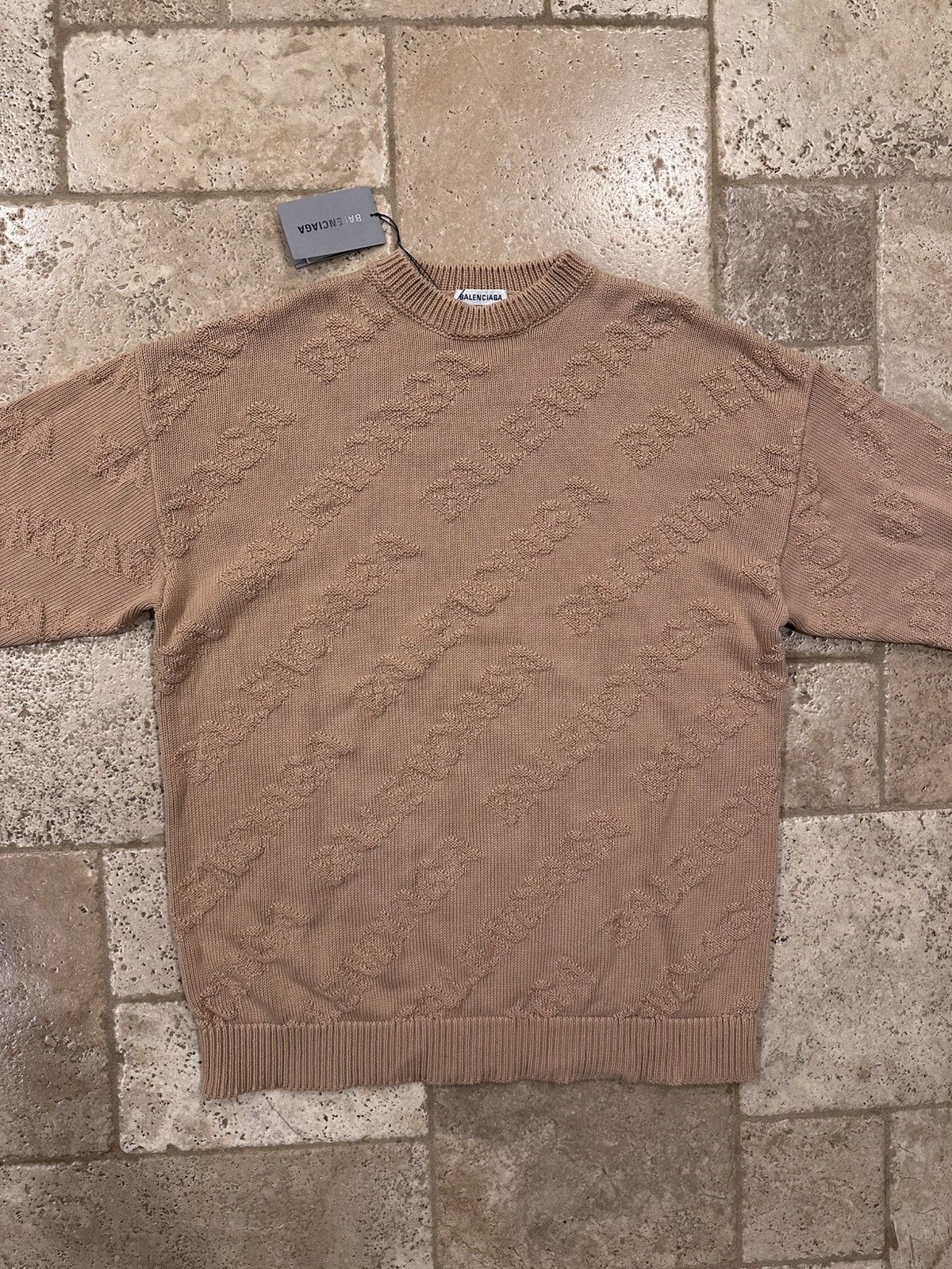 Balenciaga Balenciaga Monogram Jacquard Intarsia Logo Knitted Sweater Size US S / EU 44-46 / 1 - 5 Thumbnail