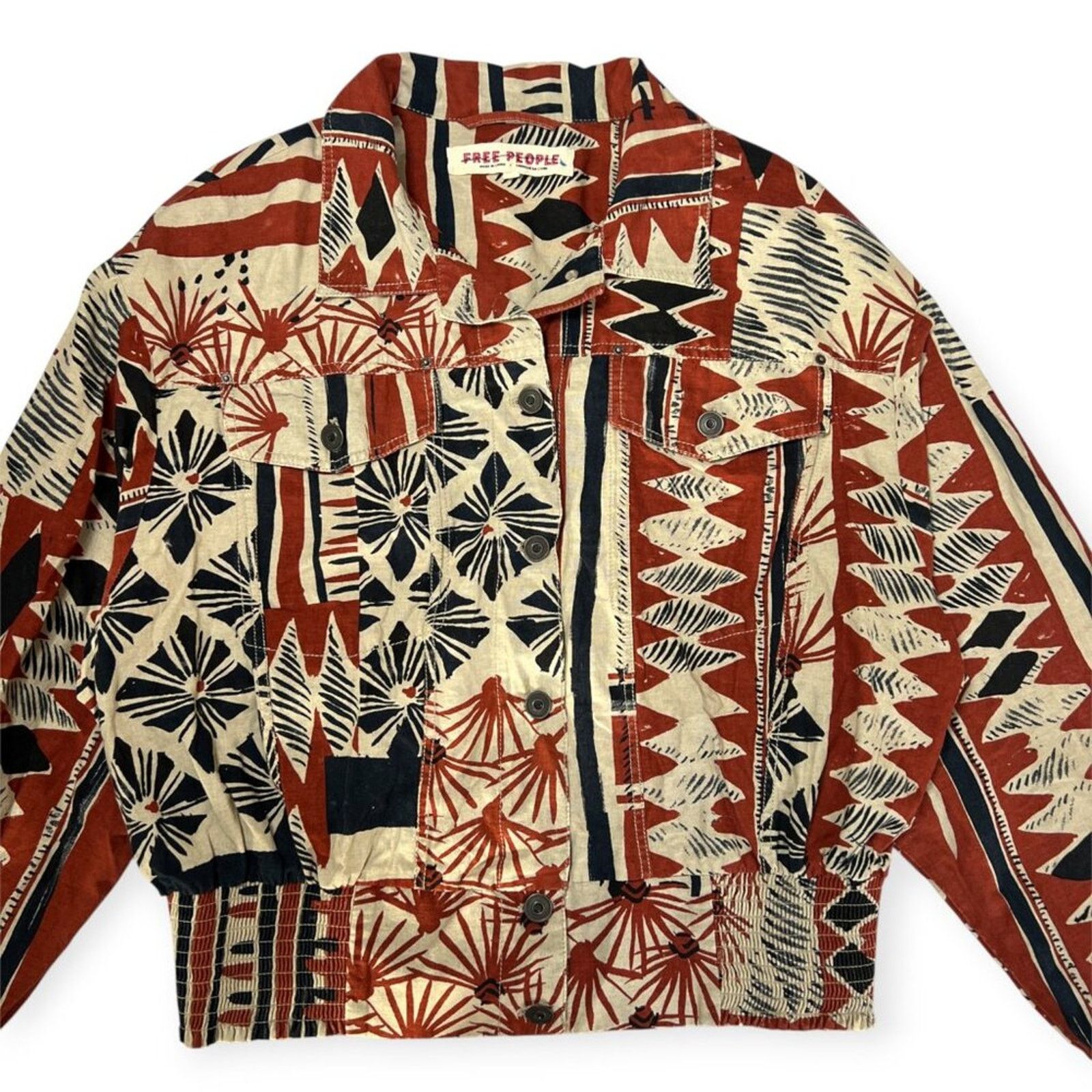 Free People Free People Golden Nile Aztec Crop Shirt Jacket Multicolor L Size L / US 10 / IT 46 - 8 Thumbnail