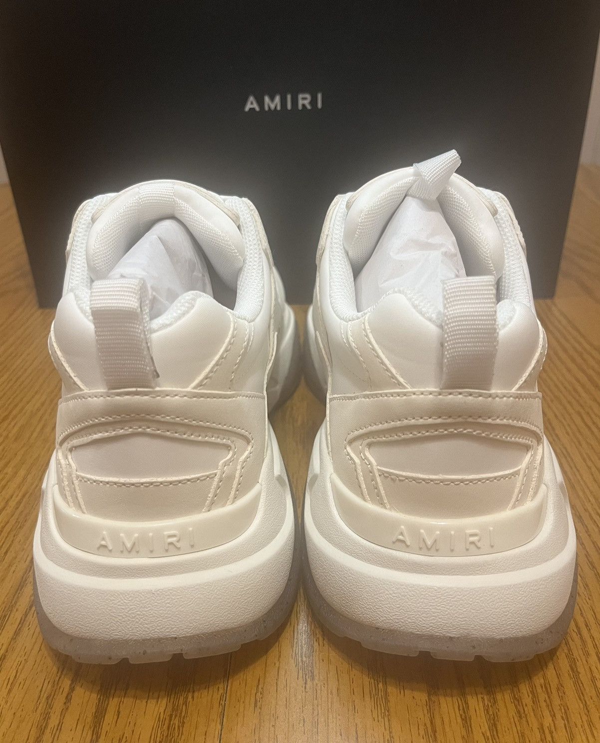 Amiri Amiri Bone Runner Sneaker (White/Alabaster) Size US 12 / EU 45 - 5 Thumbnail