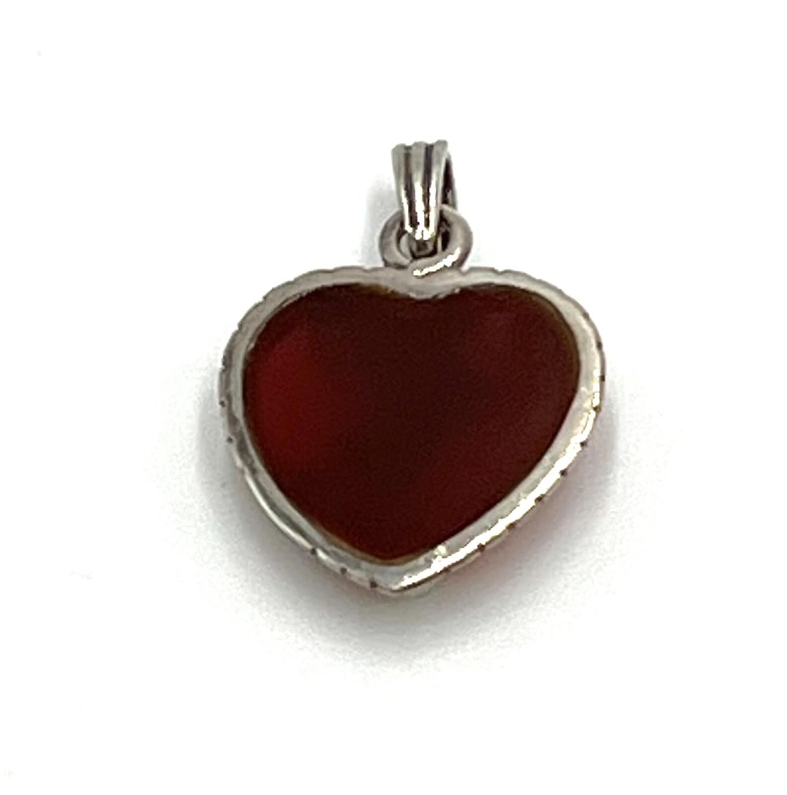 Other Sterling Silver Carnelian Heart Filigree Heart Pendant Size ONE SIZE - 3 Thumbnail