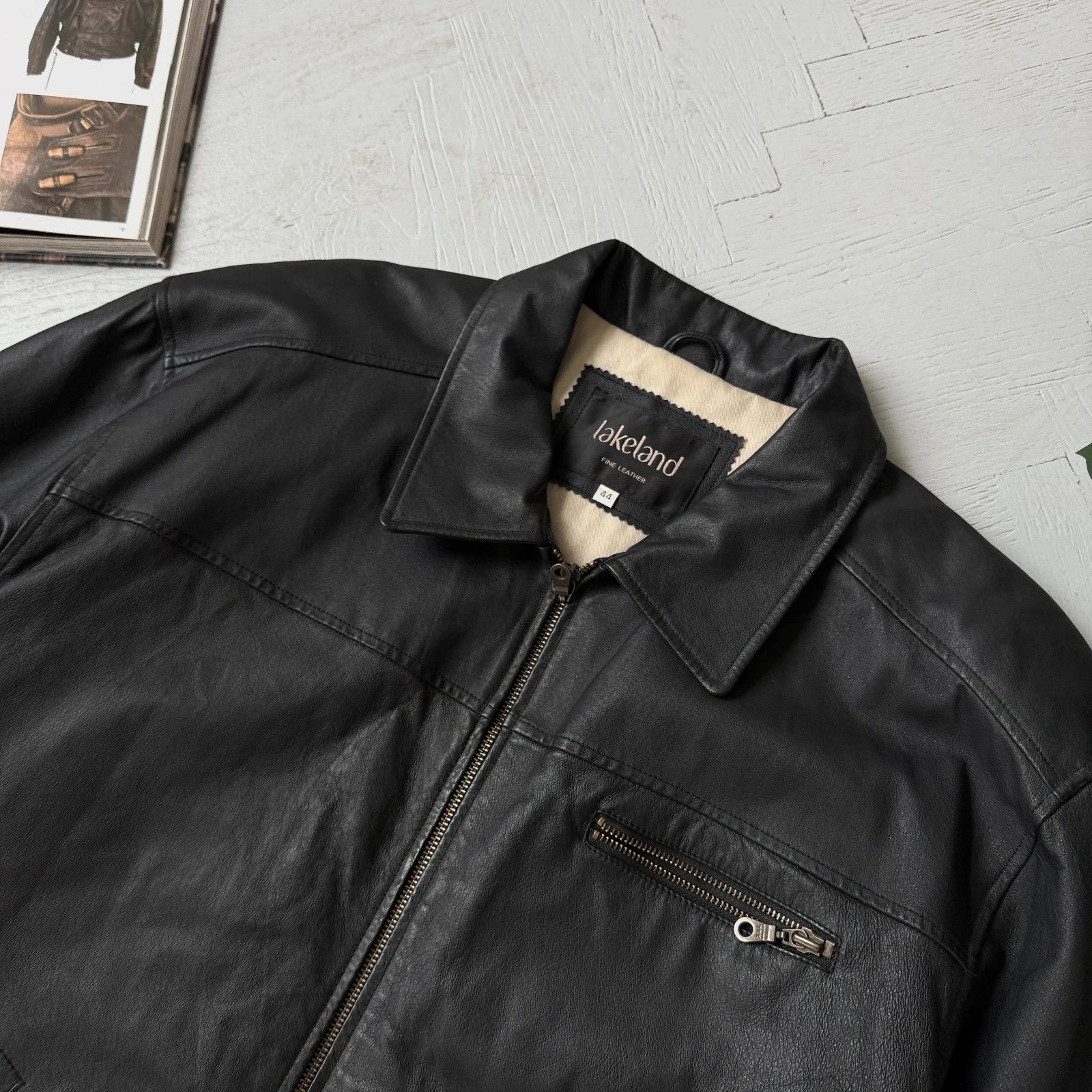 Vintage Vintage Real Leather Lakekand Collared Gangster Jacket Size US XL / EU 56 / 4 - 4 Thumbnail