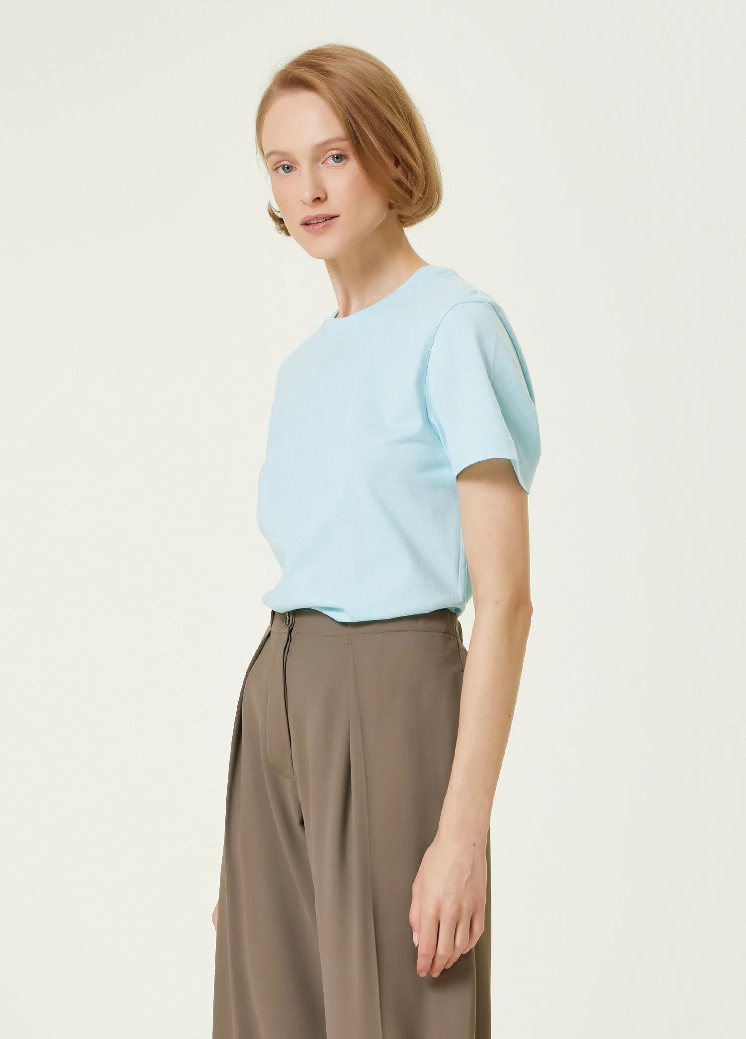 Bottega Veneta BOTTEGA VENETA Sunrise light blue cotton t-shirt Large q Size L / US 10 / IT 46 - 4 Thumbnail