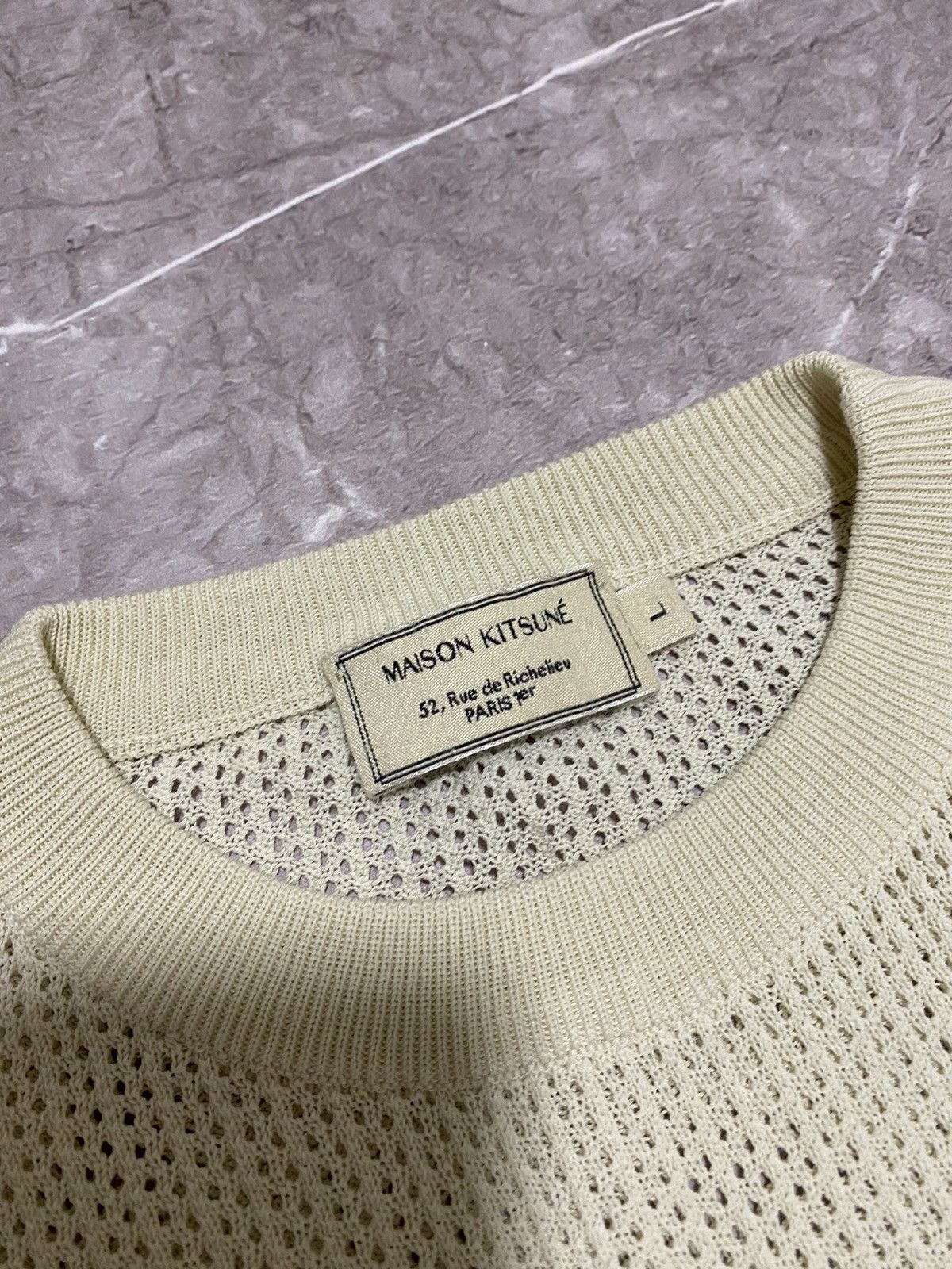 Maison Kitsune Rare Maison Kitsune Viscose White Sweatshirt Made in Italy Size L / US 10 / IT 46 - 9 Thumbnail