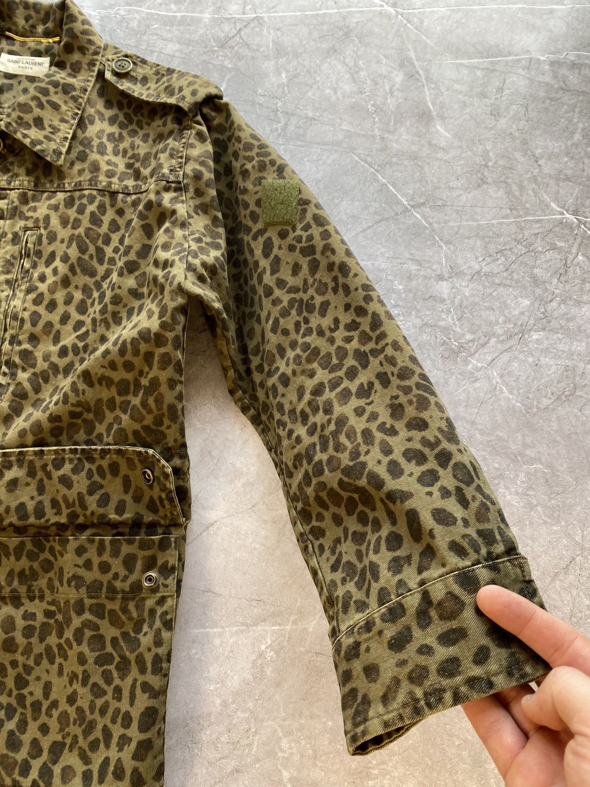 Saint Laurent Paris × Yves Saint Laurent Rare Saint Laurent Paris Leopard Print Military Jacket Y2K Size US M / EU 48-50 / 2 - 11 Thumbnail